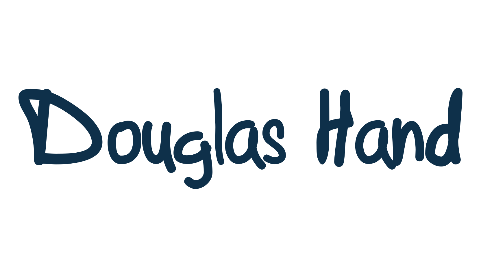Douglas Hand, handwriting font preview