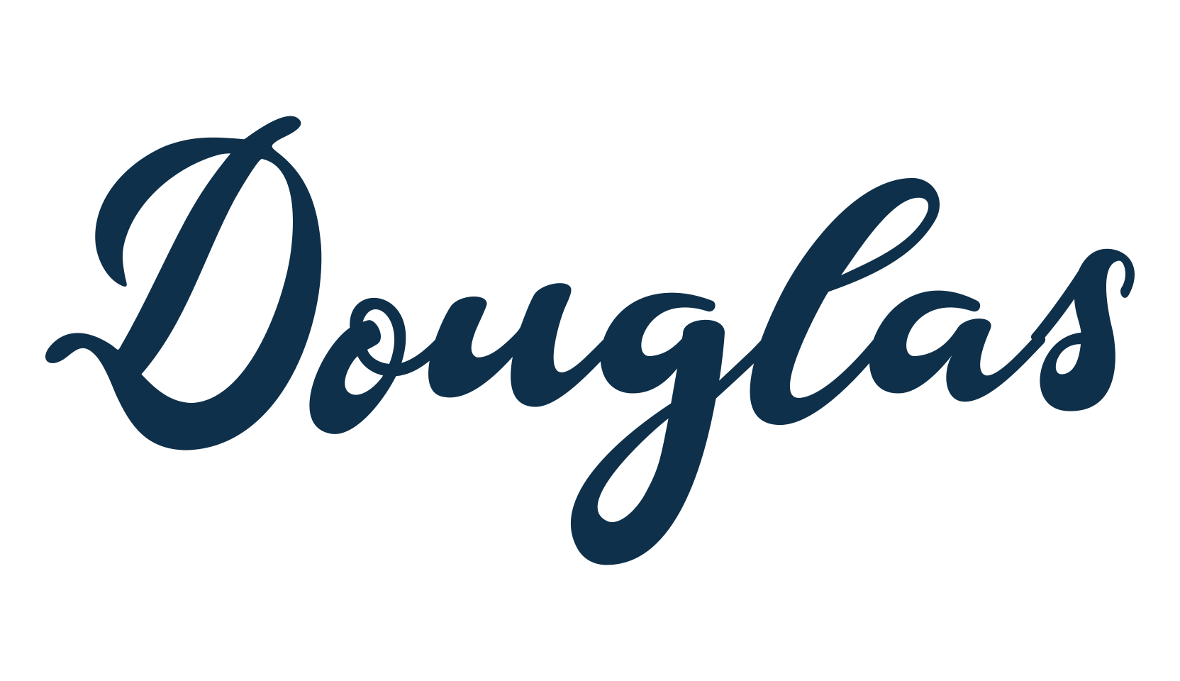Douglas, calligraphy font preview