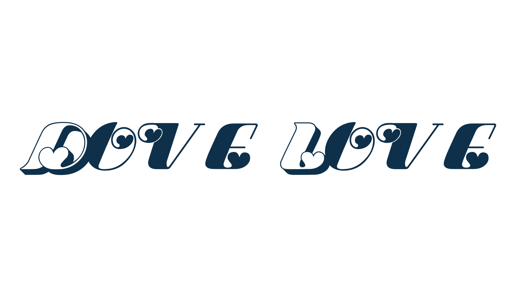 Dove Love, fancy groovy decorative font preview