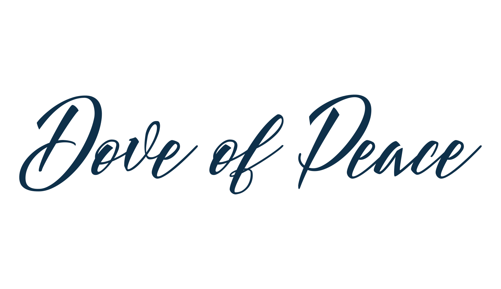 Dove of Peace, script calligraphy fancy decorative font preview