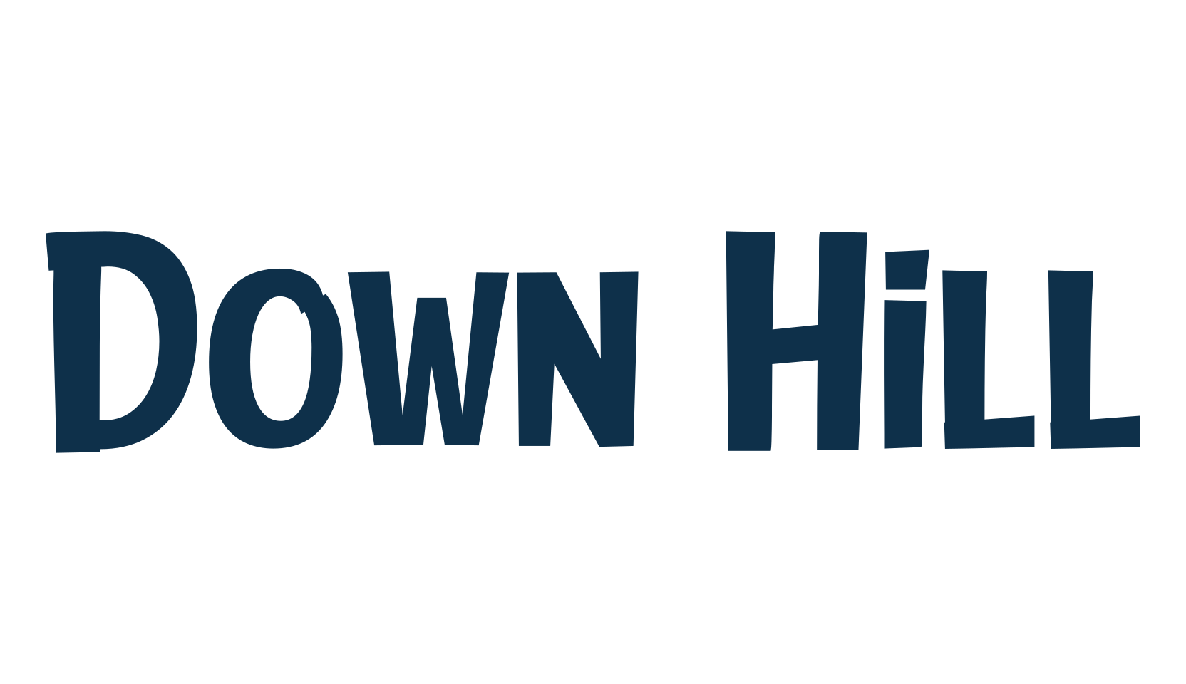 Down Hill, fancy cartoon decorative font preview
