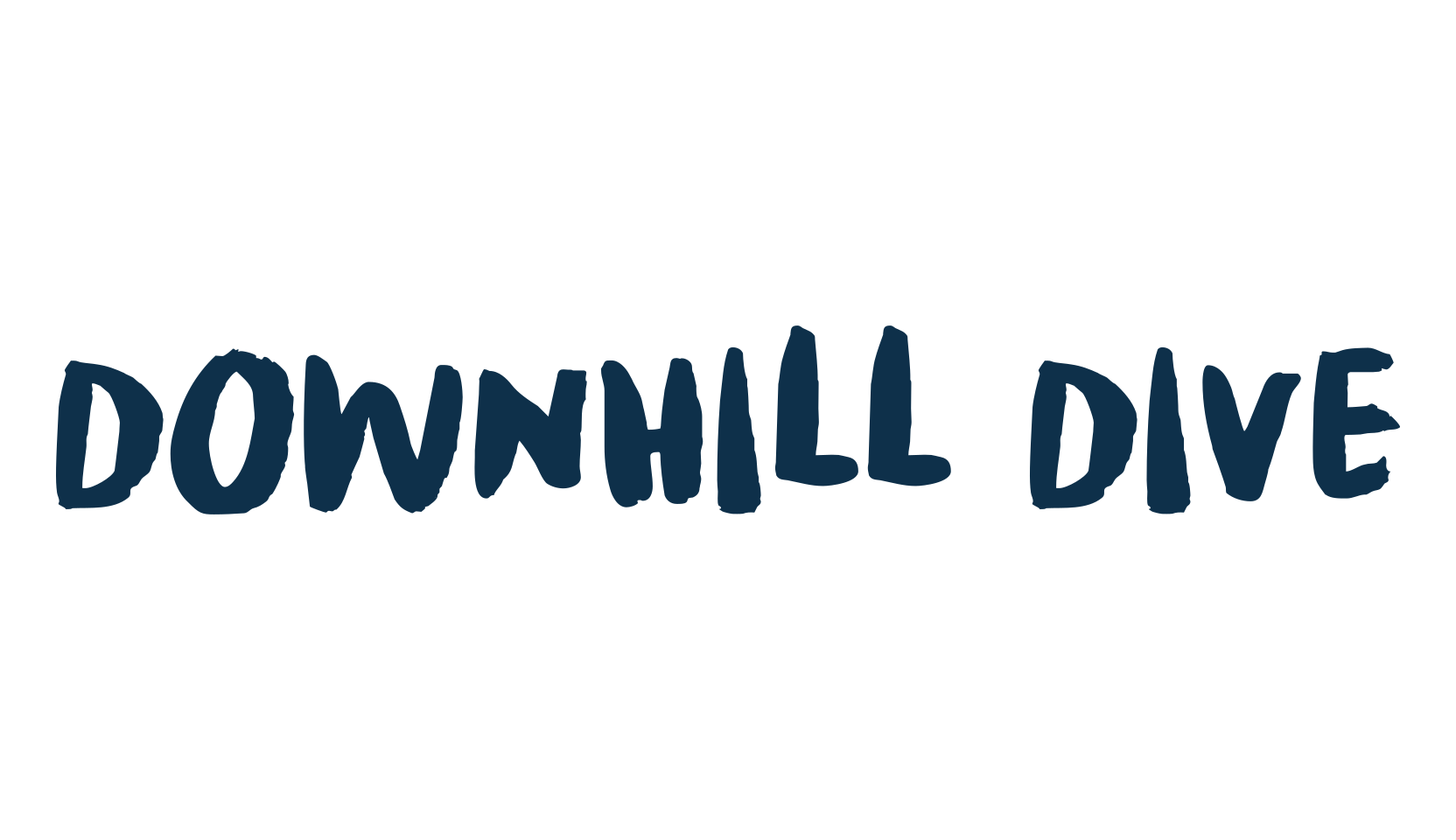 Downhill Dive, script brush fancy decorative calligraphy font preview