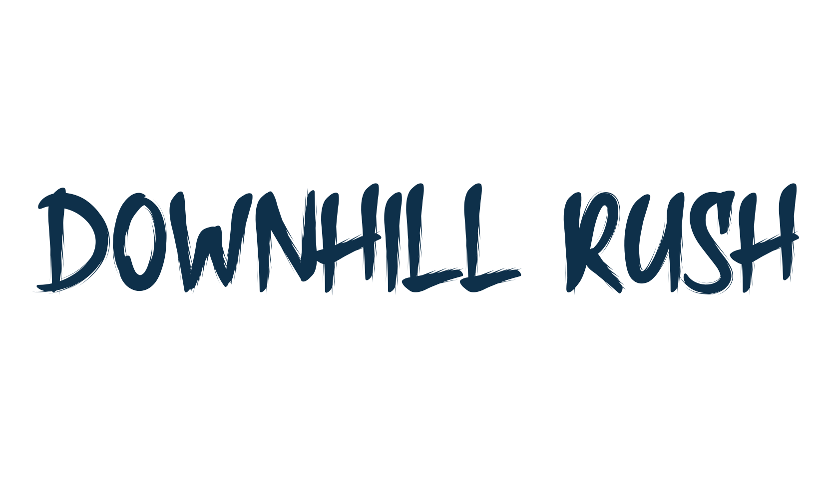 Downhill Rush, script brush fancy decorative calligraphy font preview