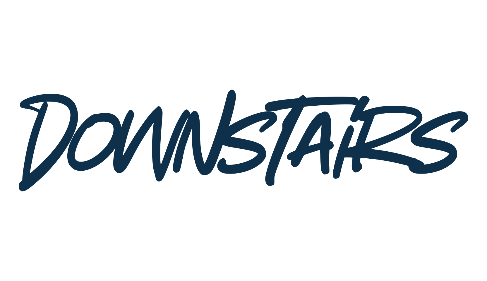 Downstairs, script handwritten fancy decorative calligraphy font preview