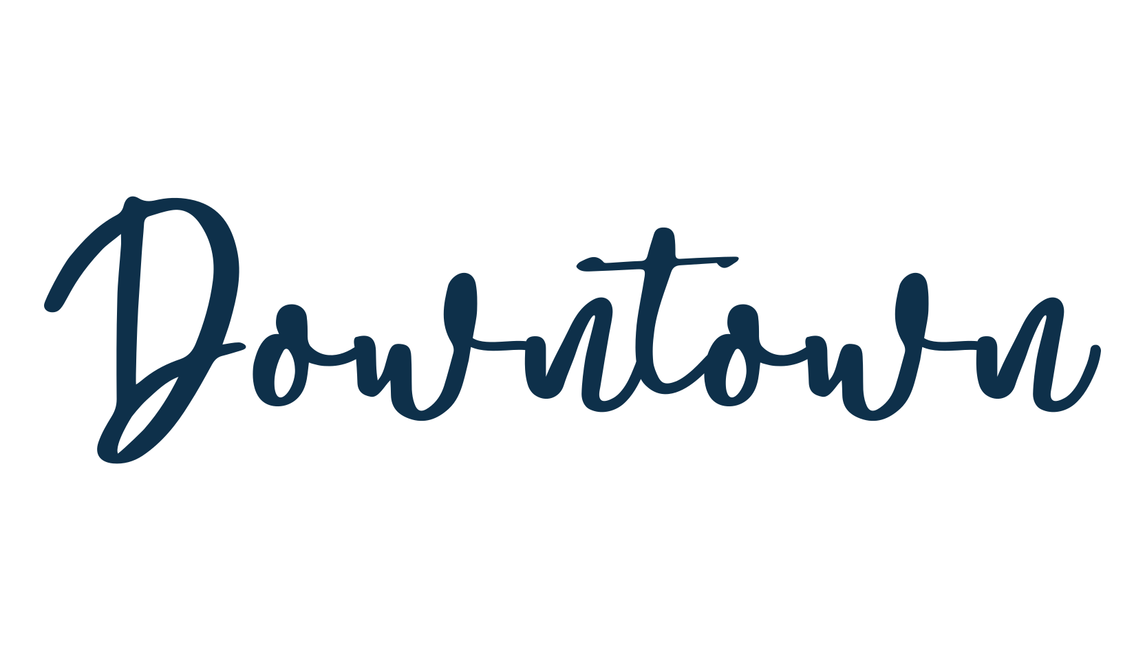 Downtown, handwriting font preview