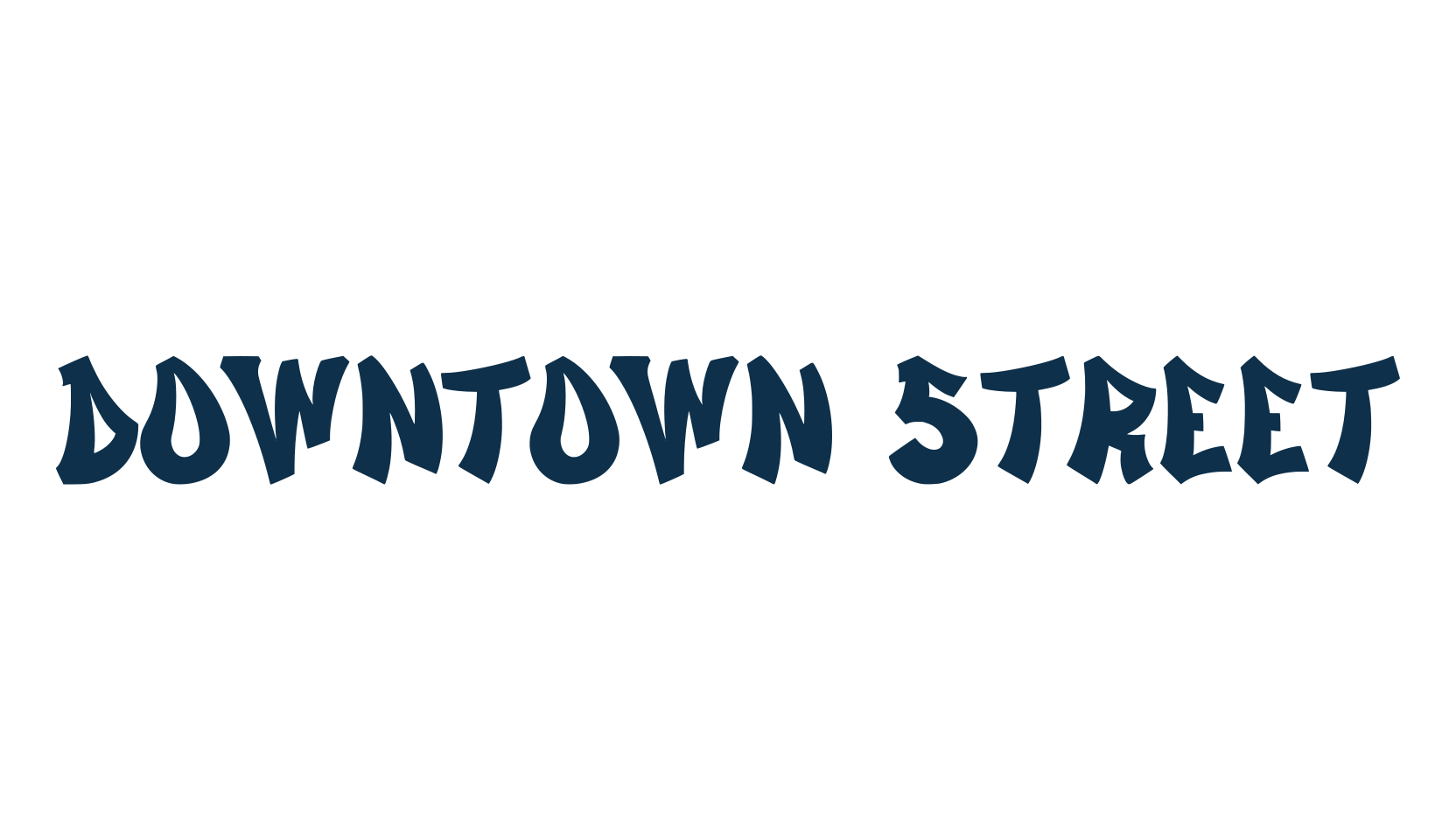 Downtown Street, script graffiti fancy decorative calligraphy font preview