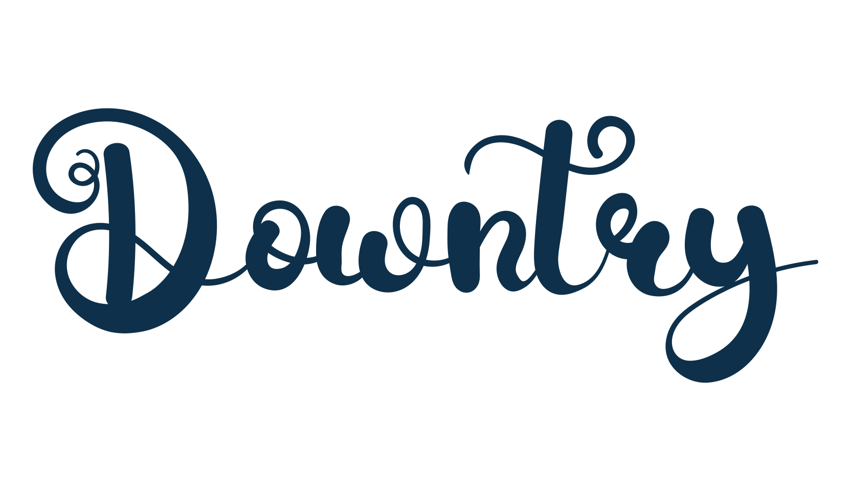 Downtry, fancy decorative font preview