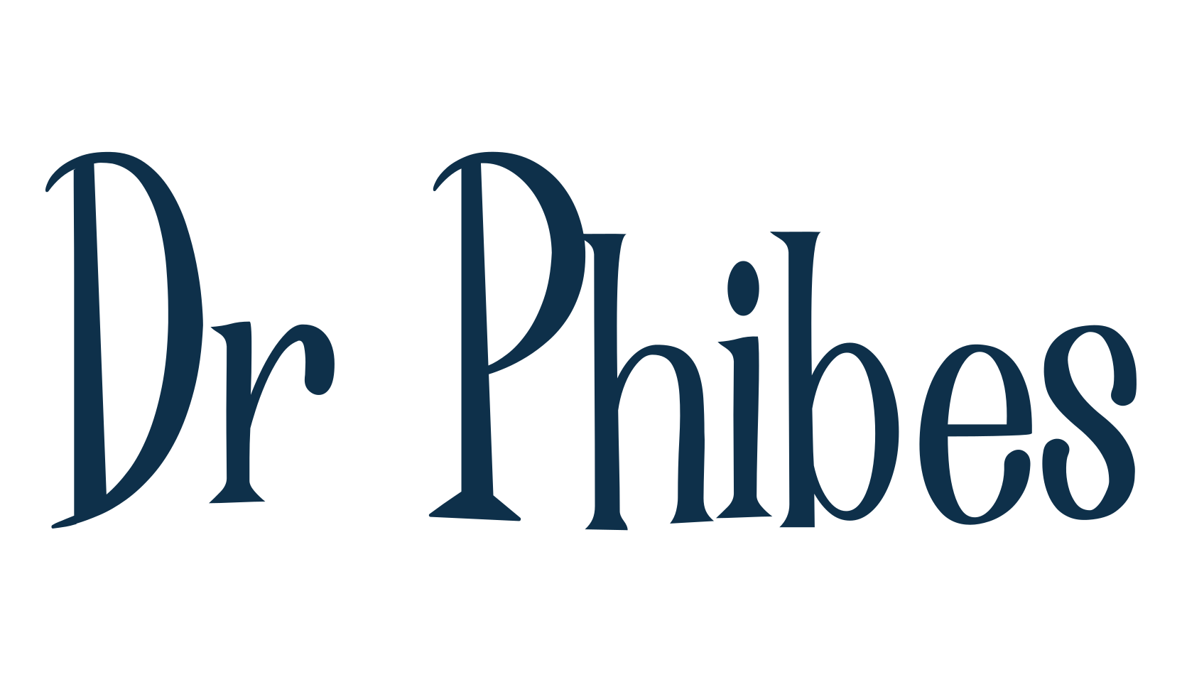 Dr Phibes, fancy cartoon decorative font preview
