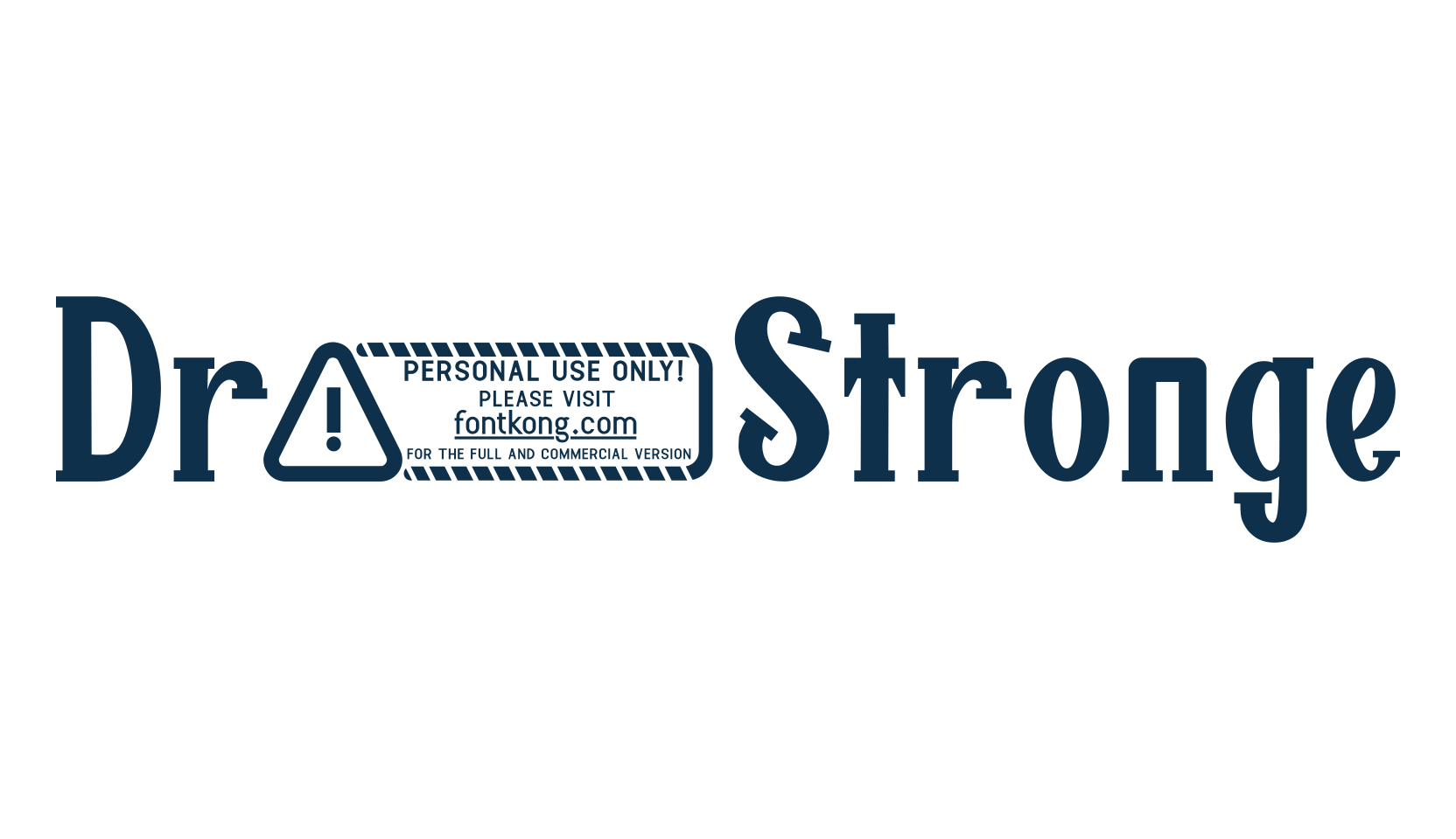 Dr.Stronge, basic serif font preview