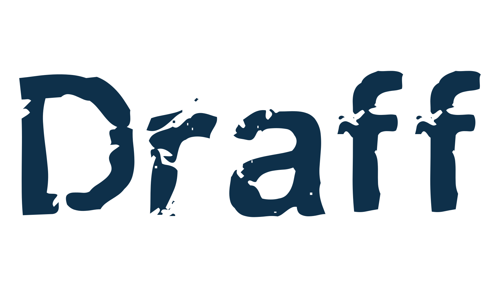 Draff, destroy font preview