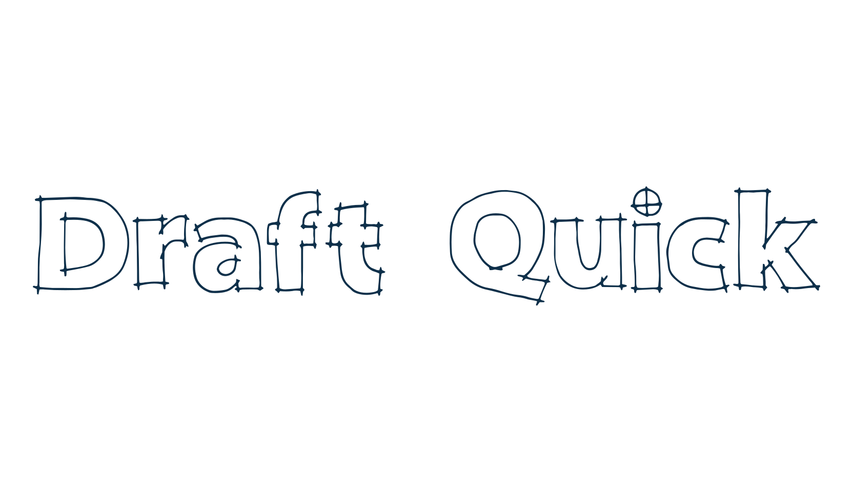 Draft Quick, various font preview