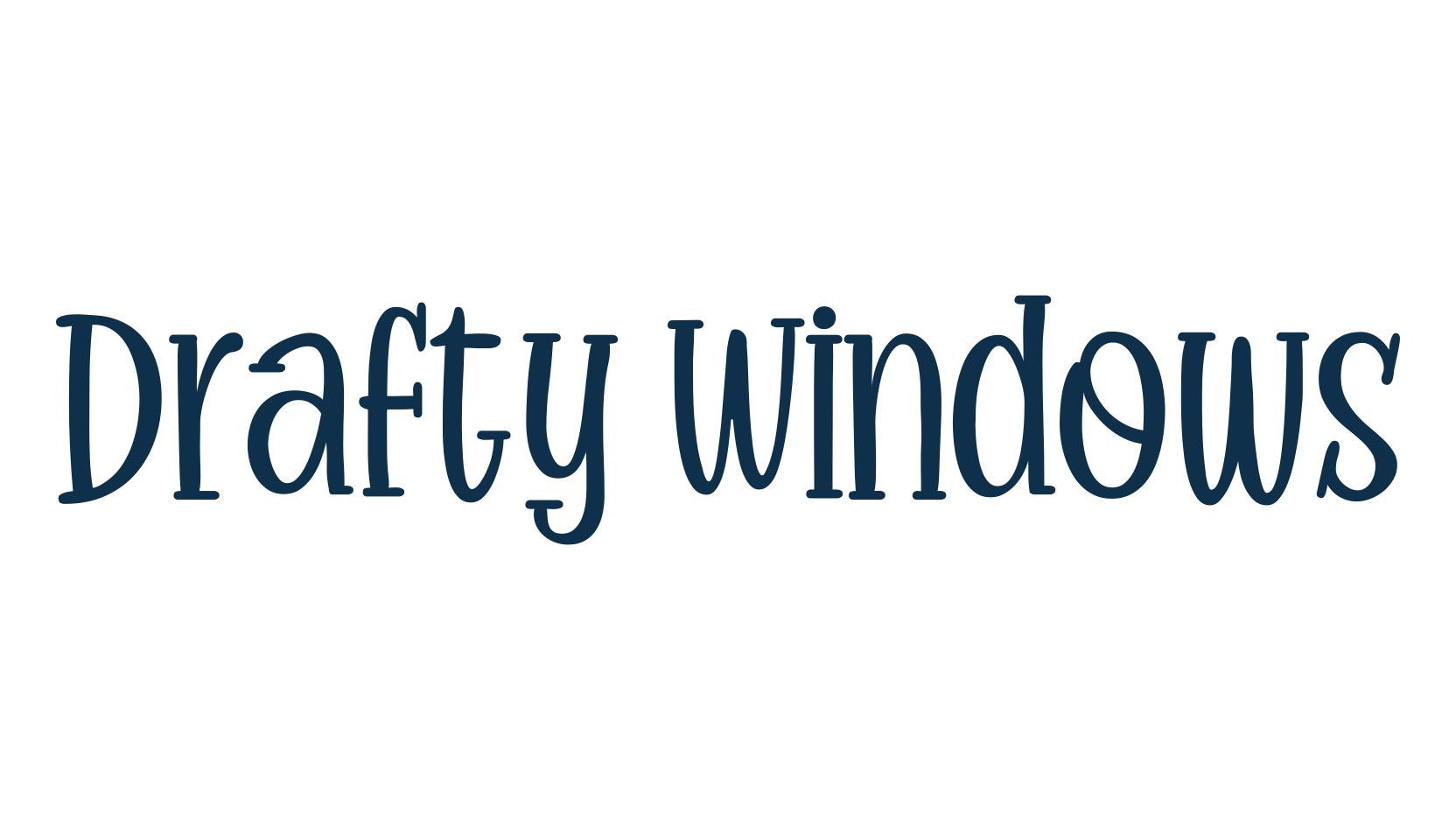 Drafty Windows, fancy cartoon decorative font preview