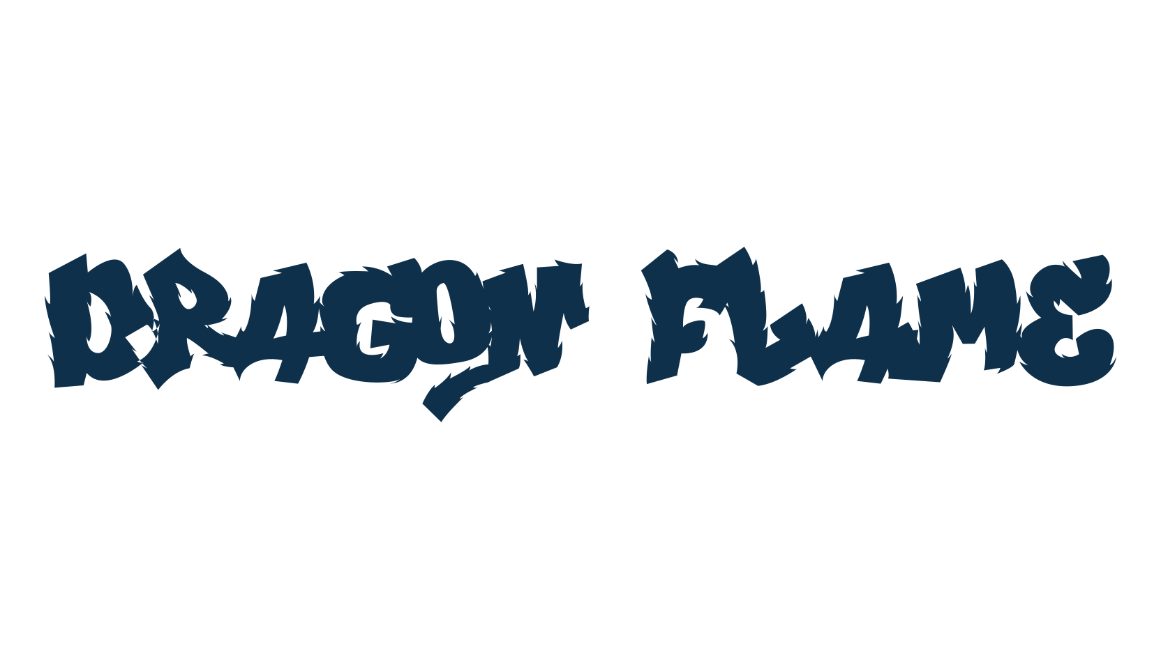 Dragon Flame, script graffiti fancy decorative calligraphy font preview