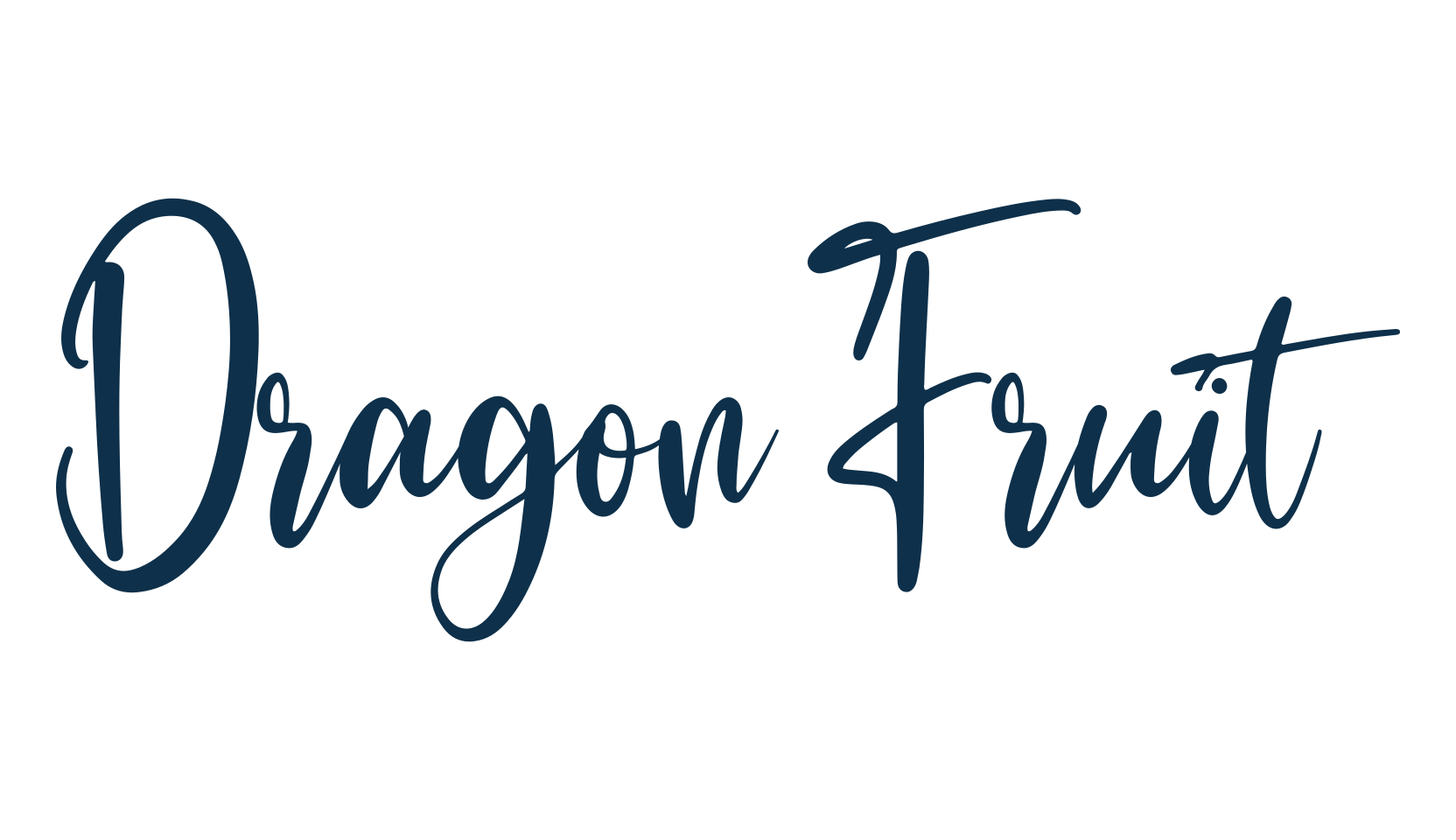 Dragon Fruit, handwriting font preview