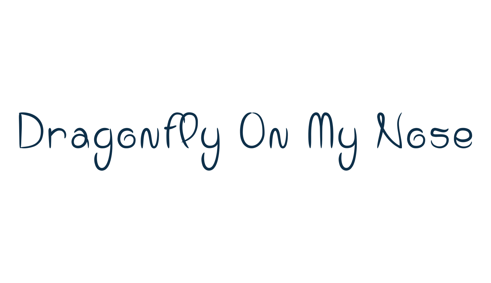 Dragonfly On My Nose, fancy decorative font preview