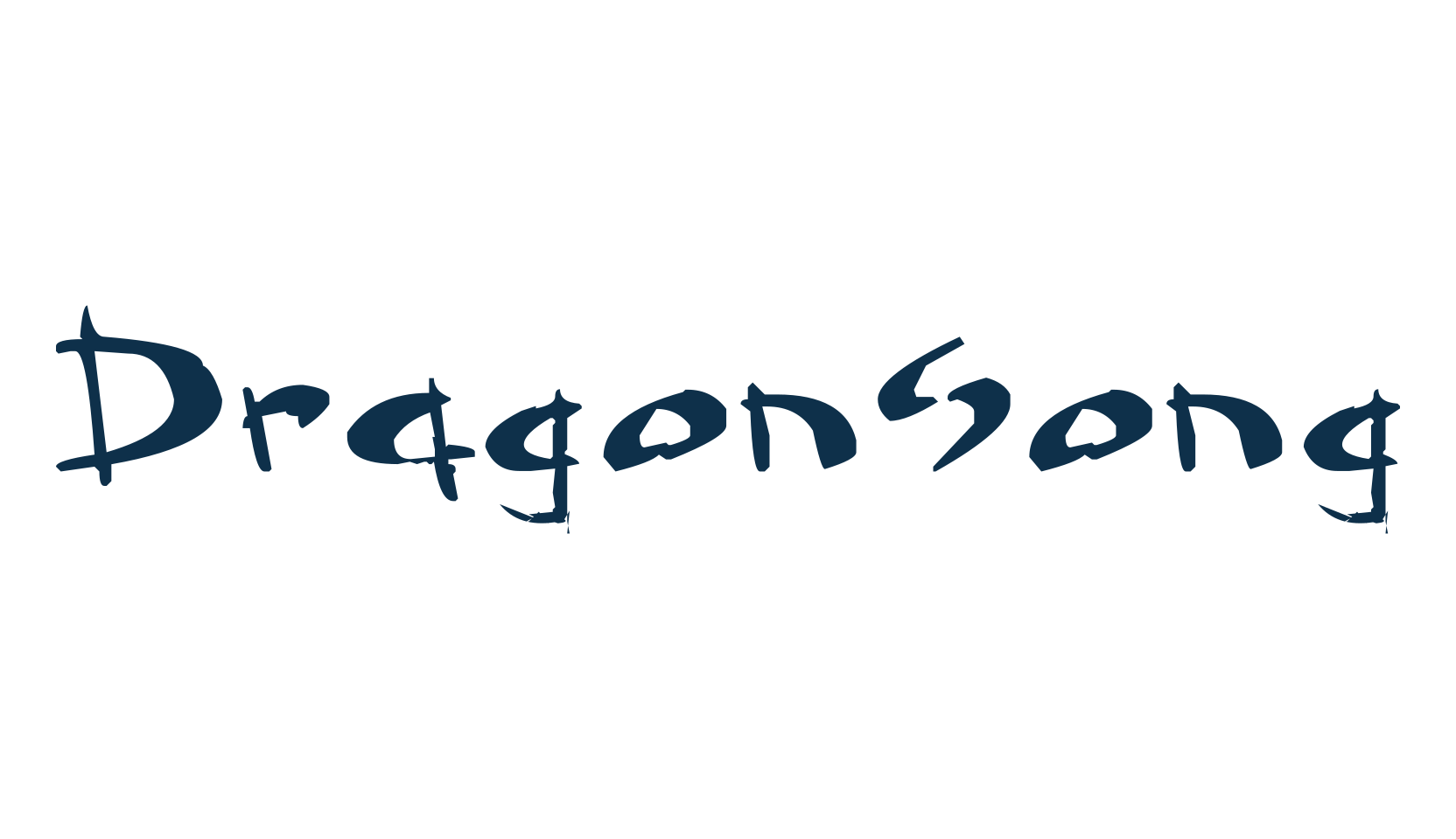 Dragonsong, various font preview