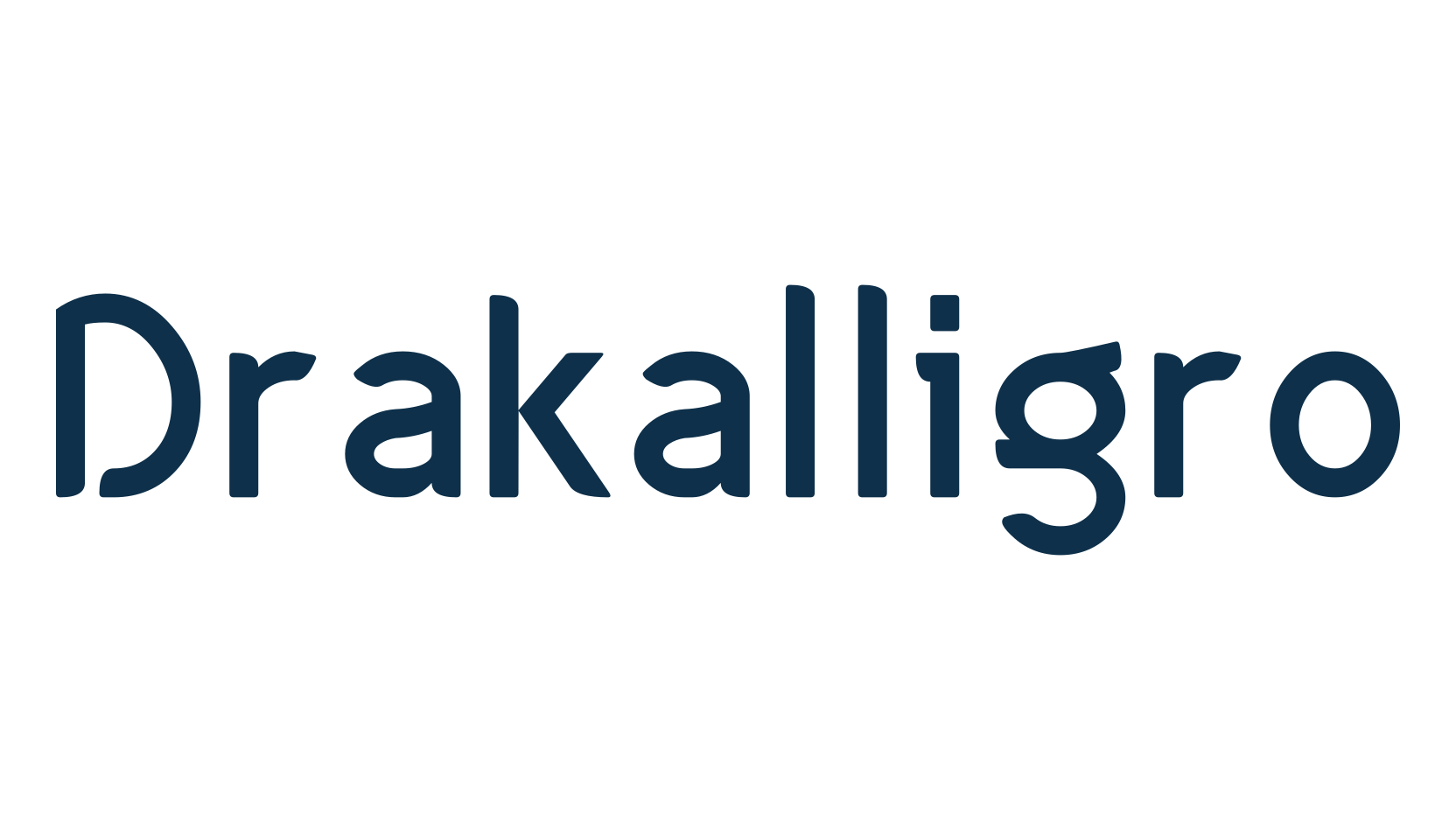 Drakalligro, sans serif font preview