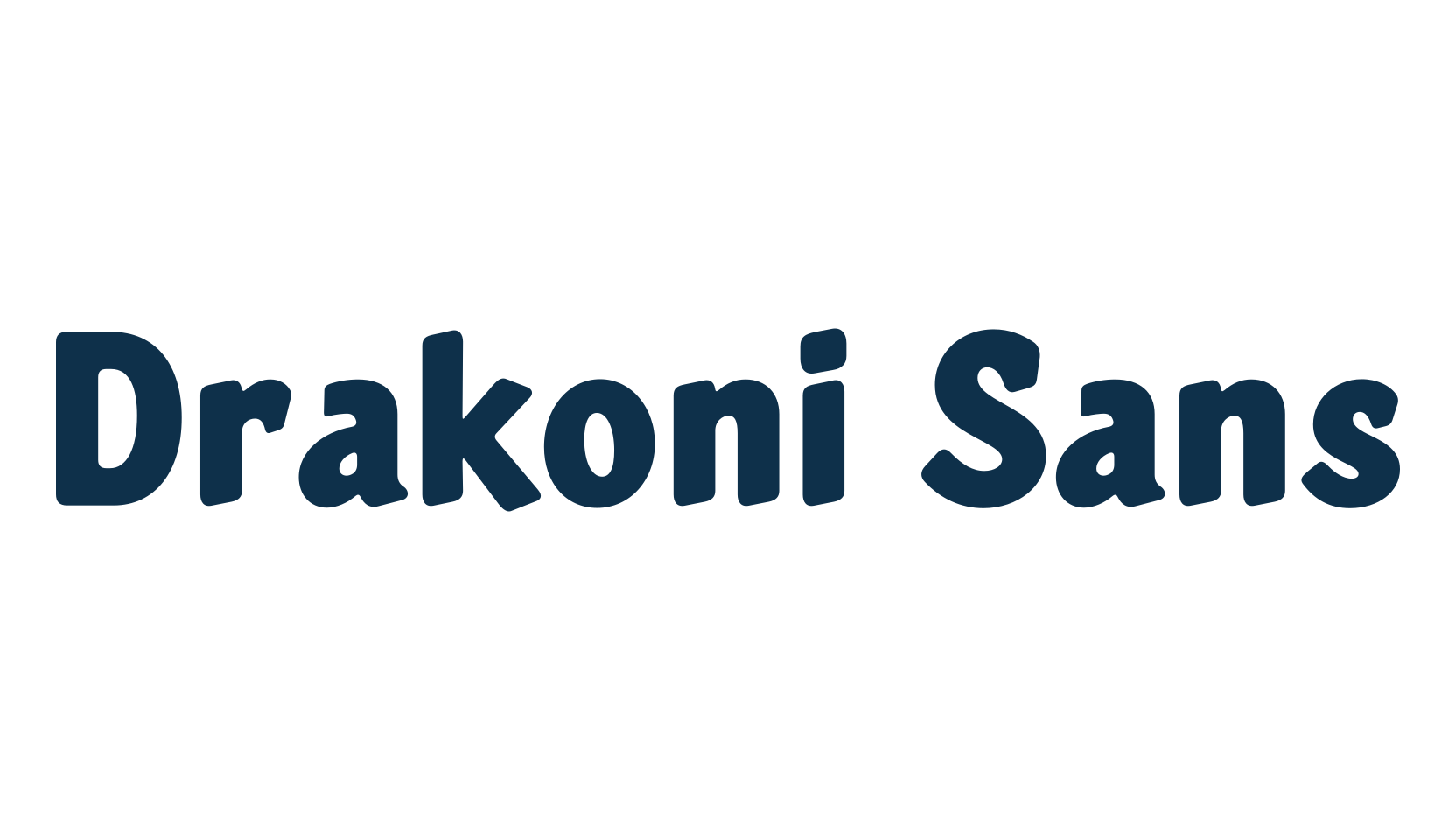 Drakoni Sans, basic sans serif font preview