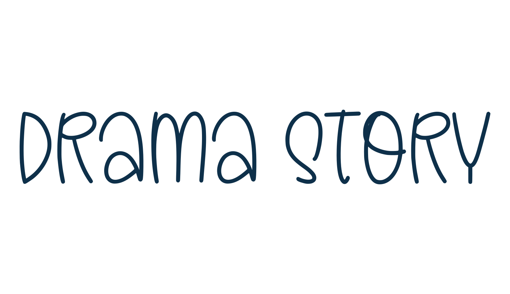Drama Story, fancy various decorative script calligraphy font preview