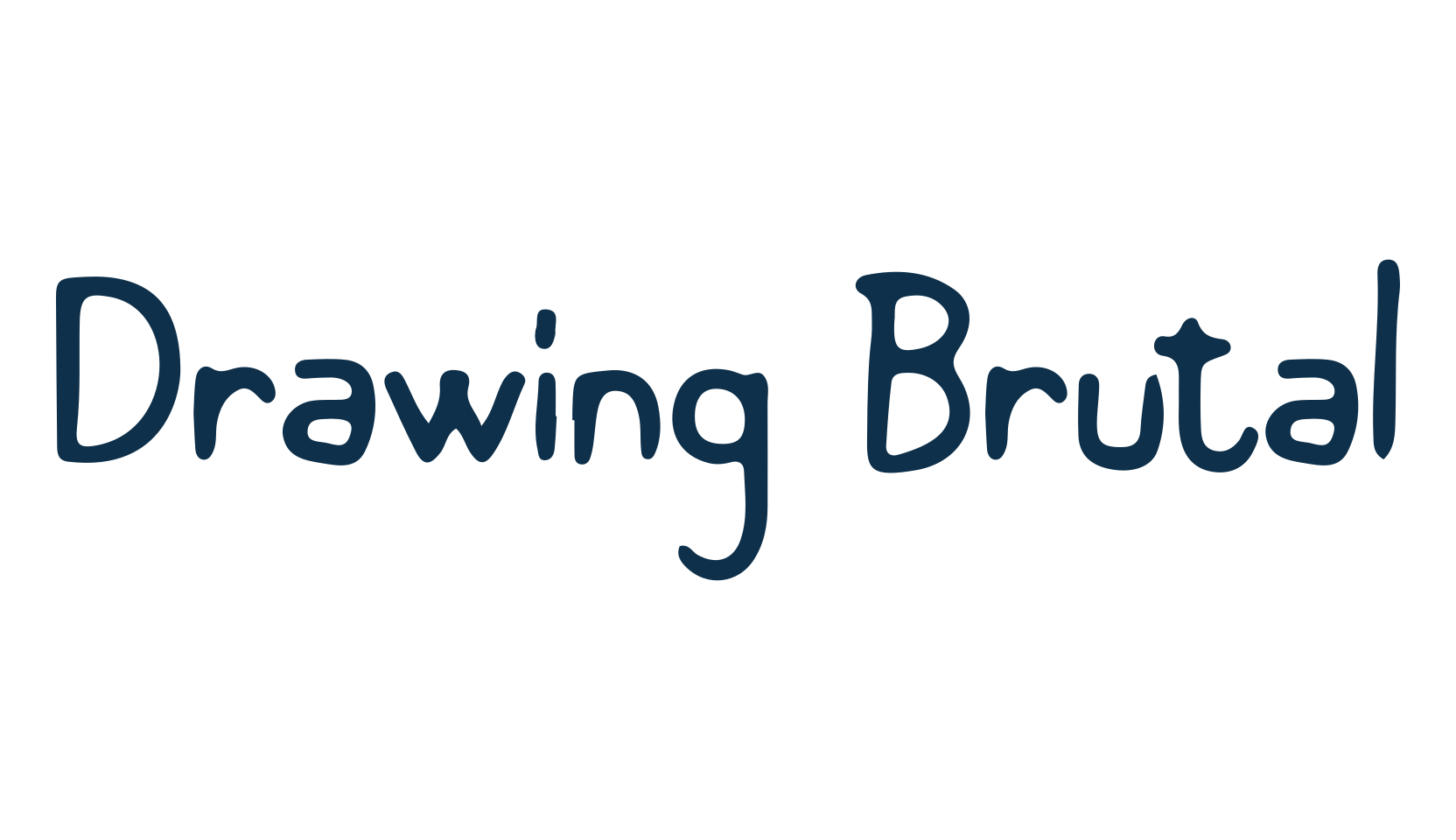 Drawing Brutal, handwriting font preview