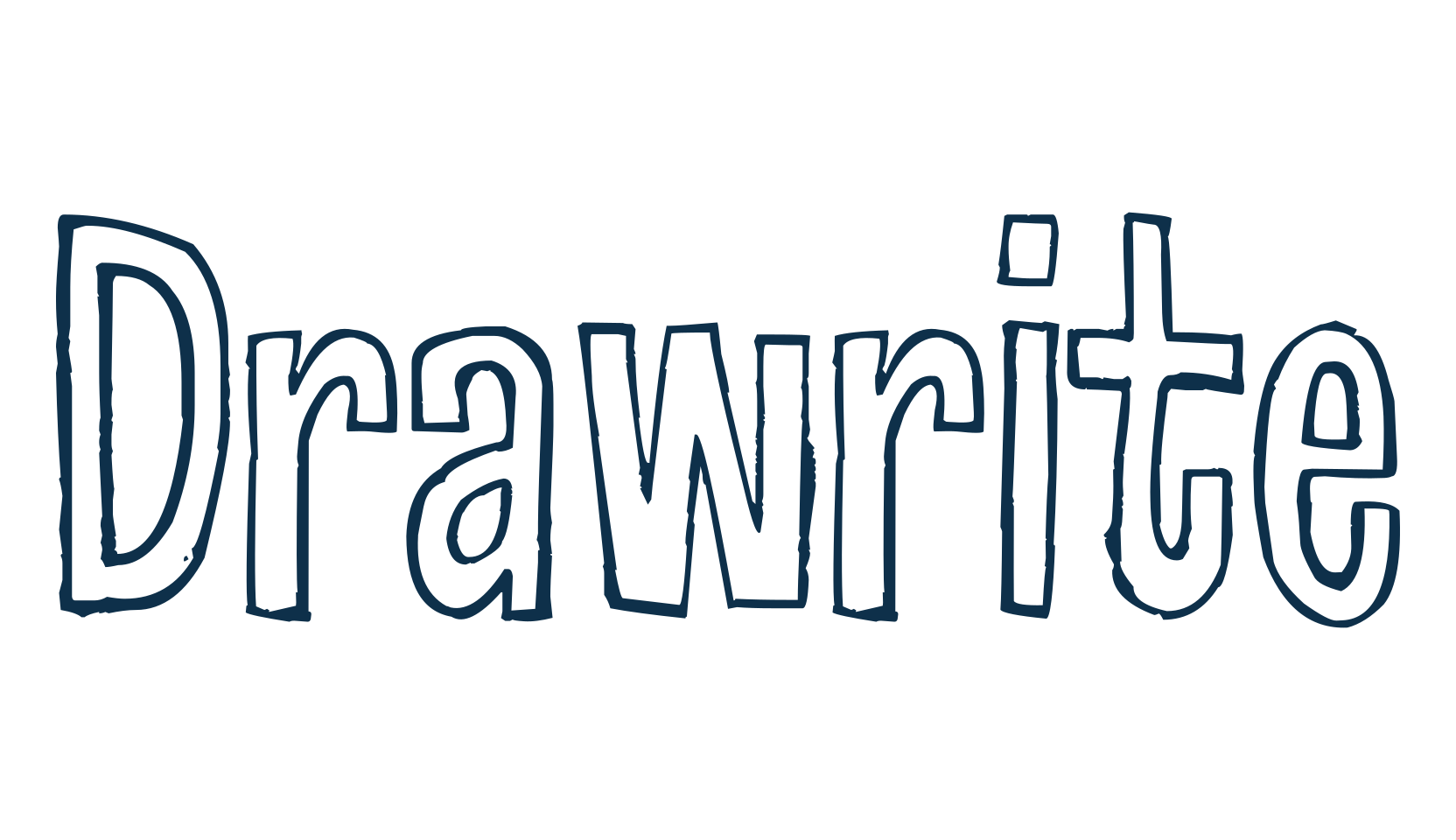 Drawrite, eroded font preview
