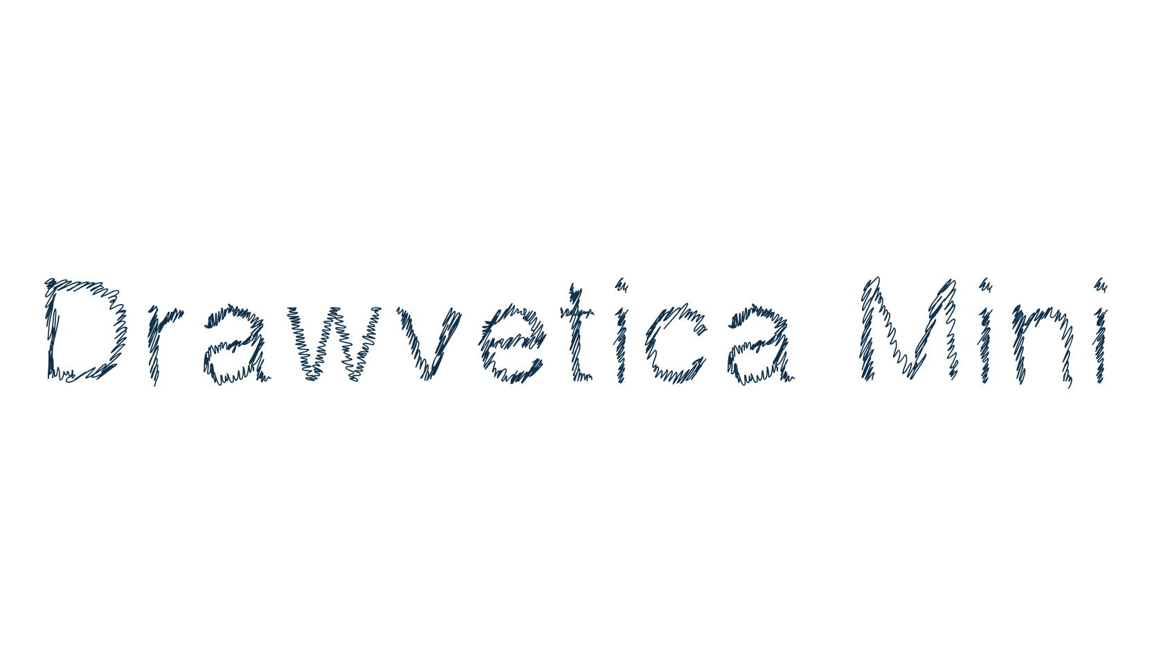 Drawvetica Mini, fancy various decorative script calligraphy font preview