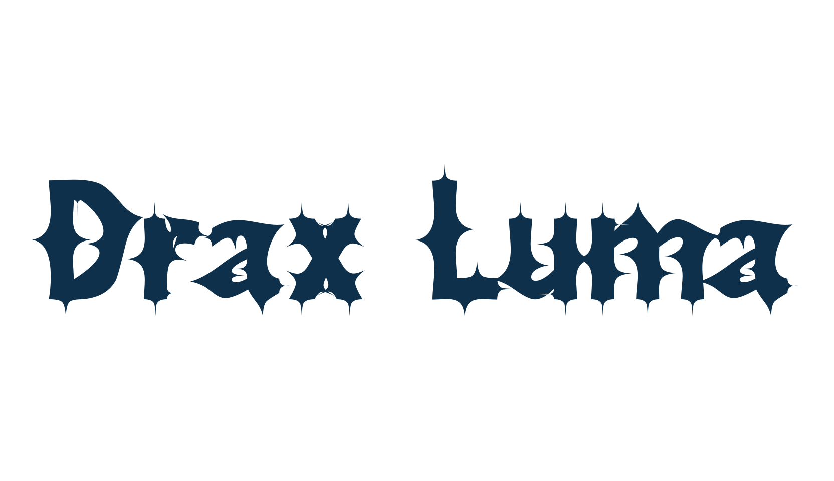 Drax Luma, gothic modern font preview