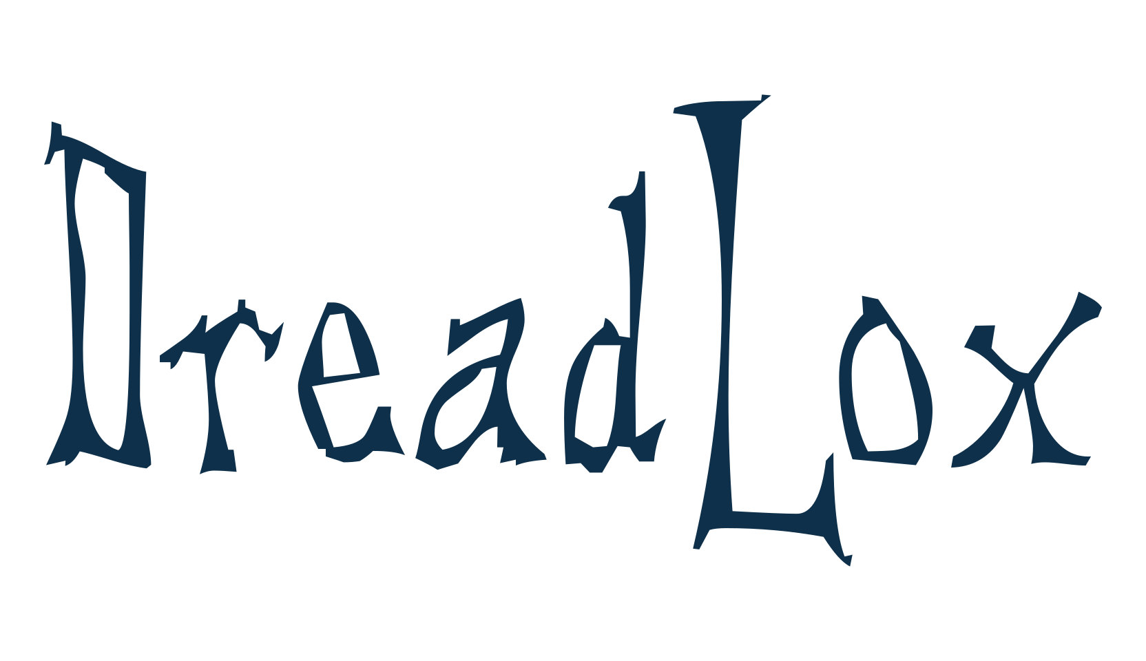 DreadLox, cartoon font preview