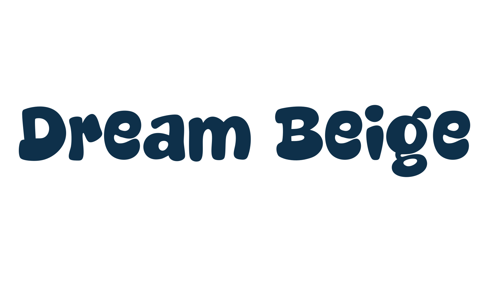 Dream Beige, fancy cartoon decorative font preview