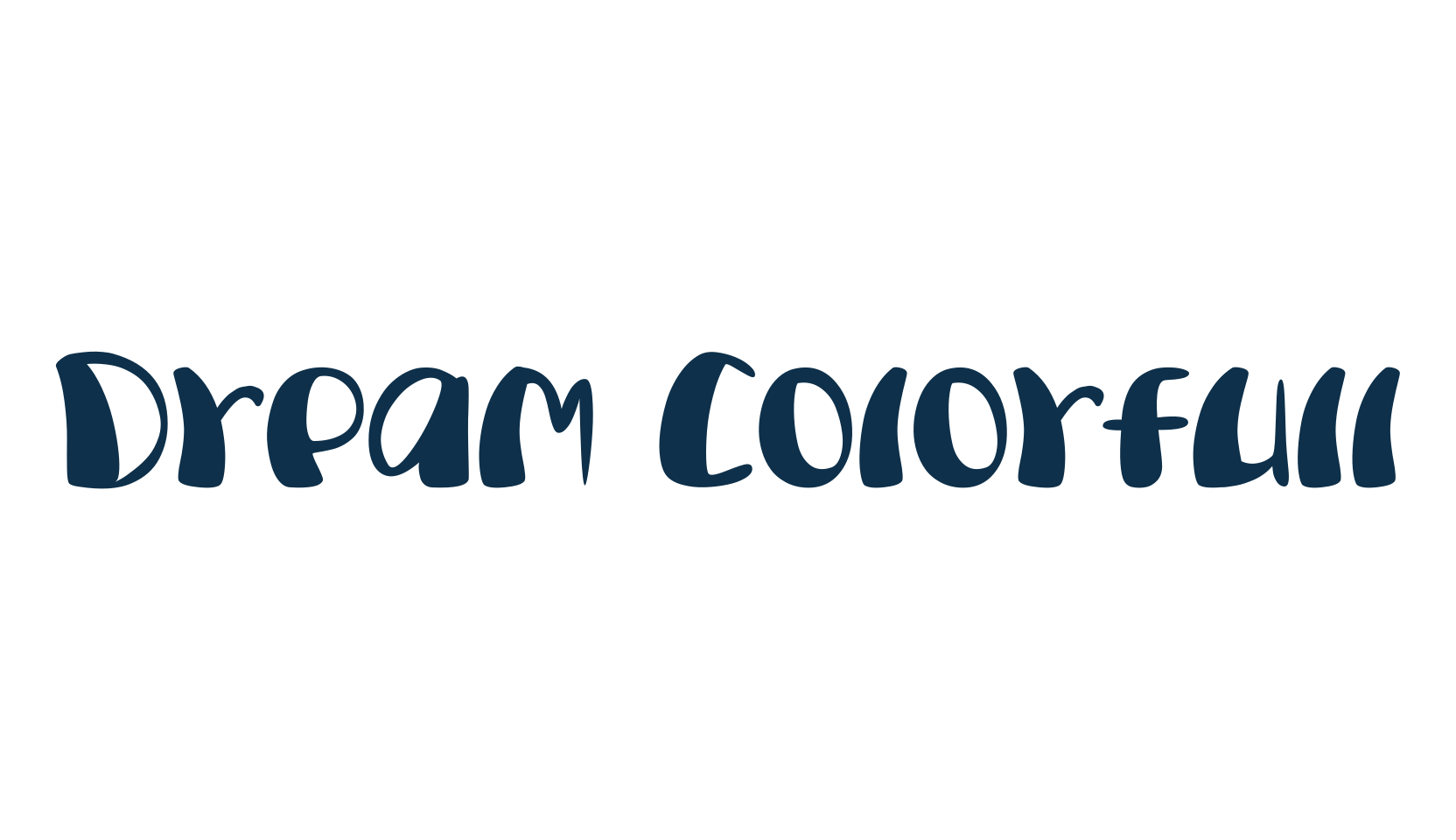 Dream Colorfull, cartoon font preview