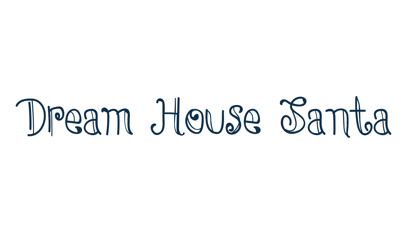 Dream House Santa, curly font preview