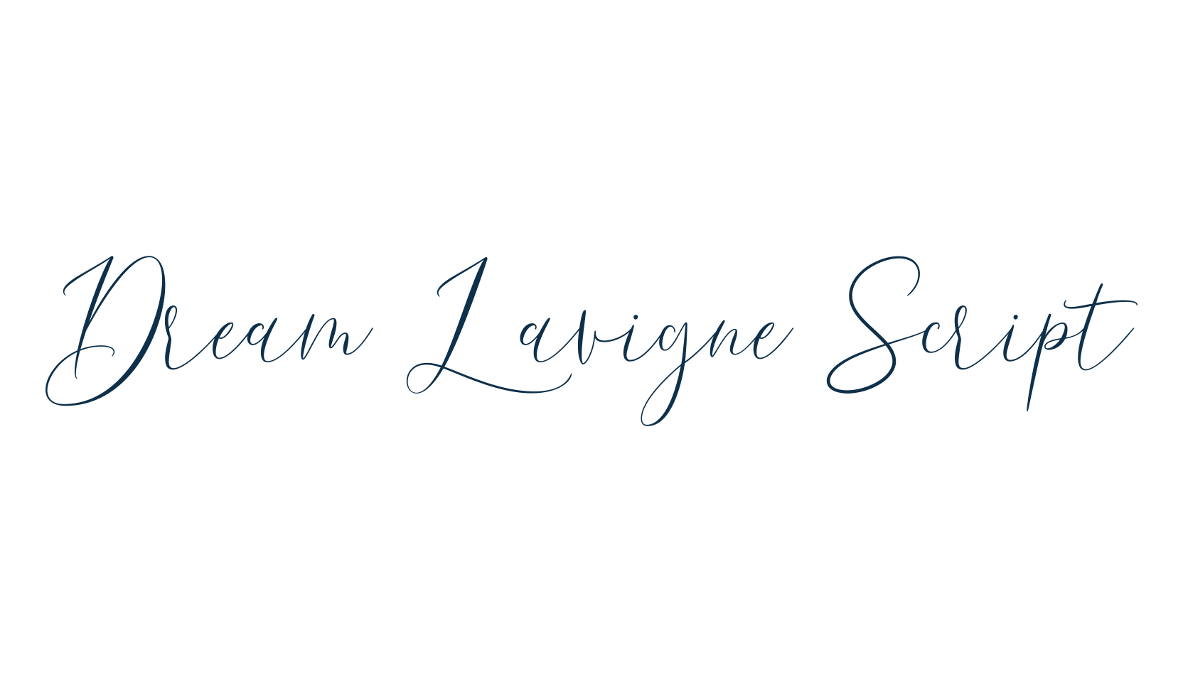 Dream Lavigne Script, handwriting font preview