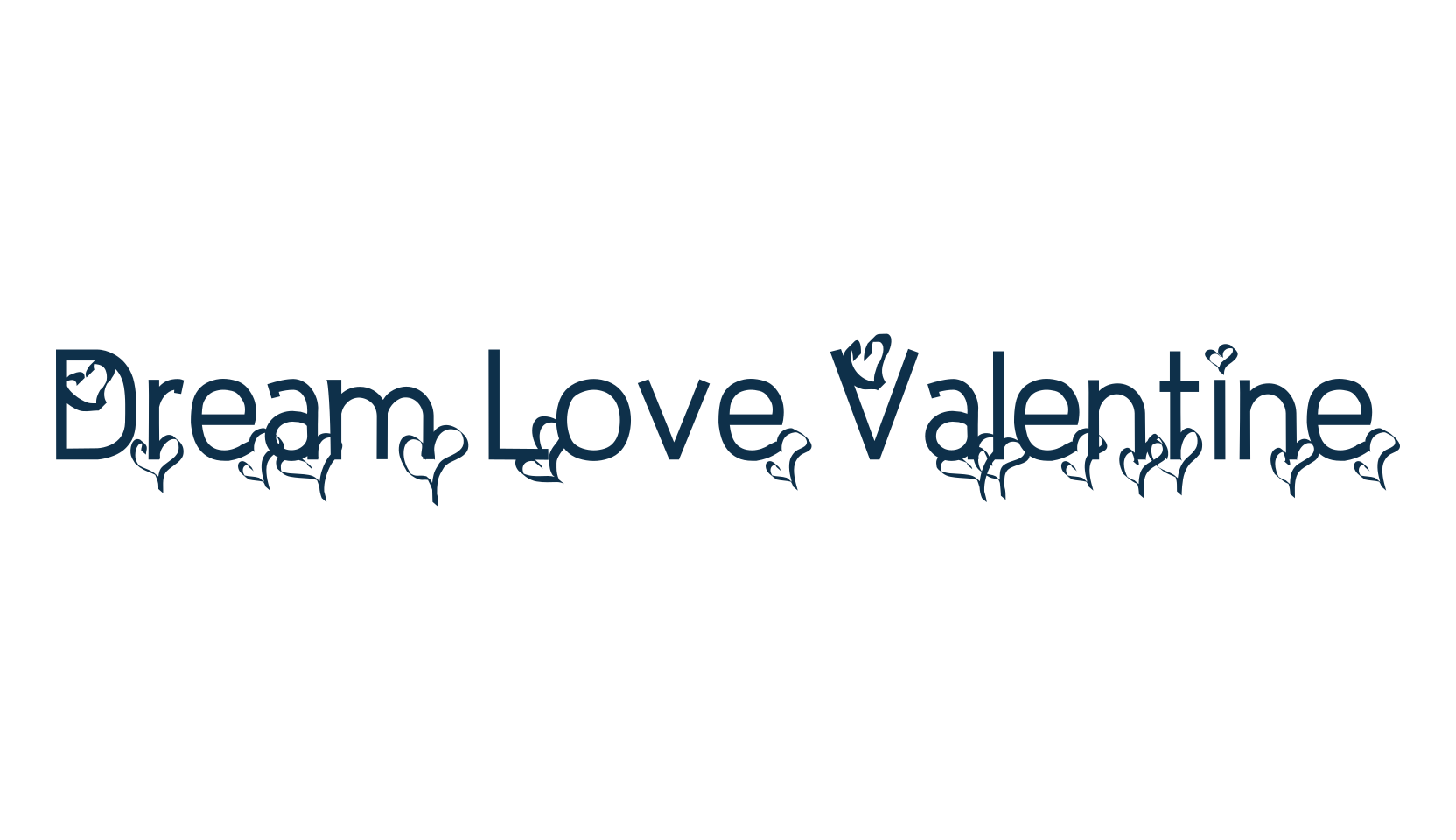 Dream Love Valentine, display market font preview