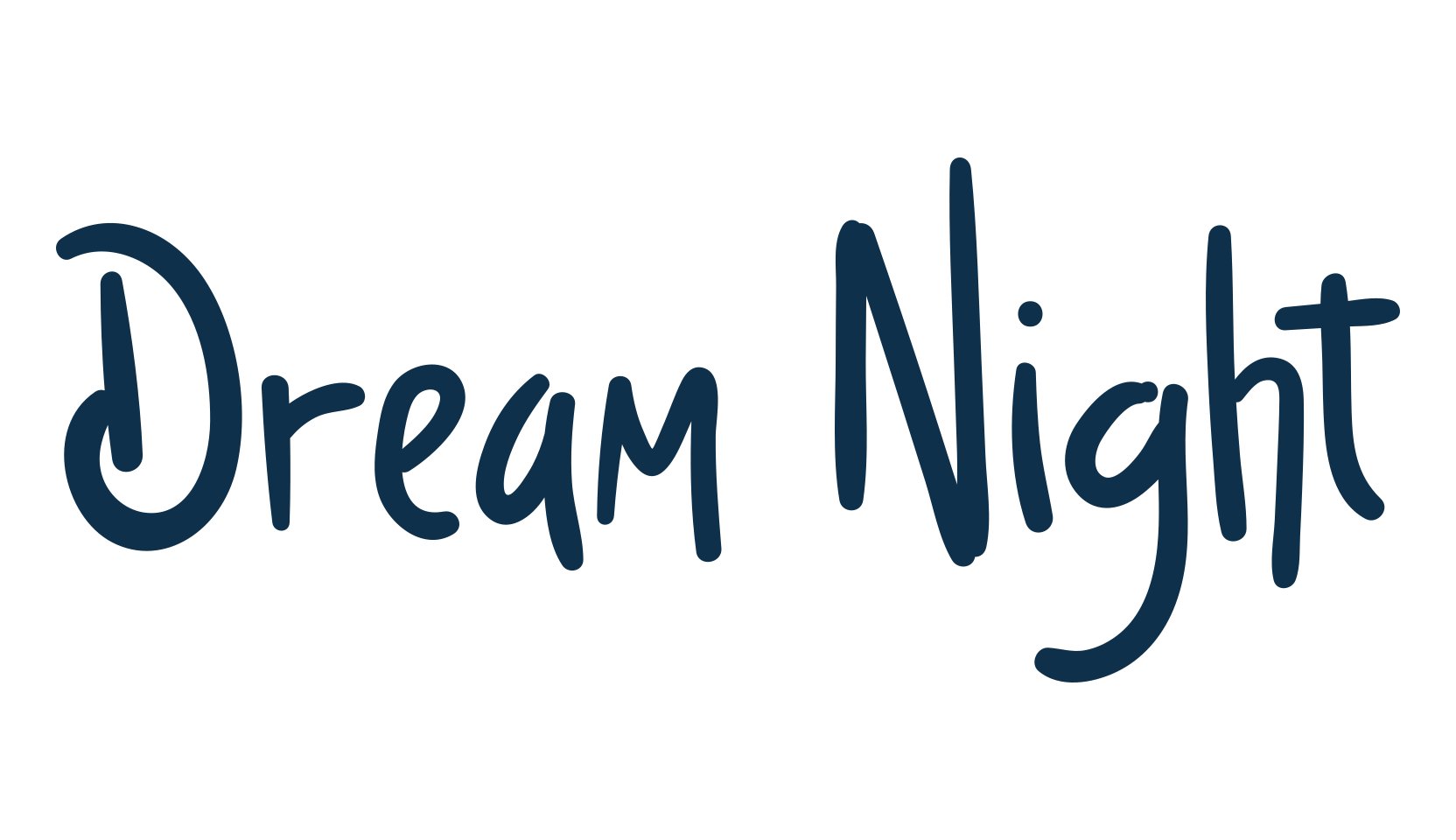 Dream Night, handwriting font preview
