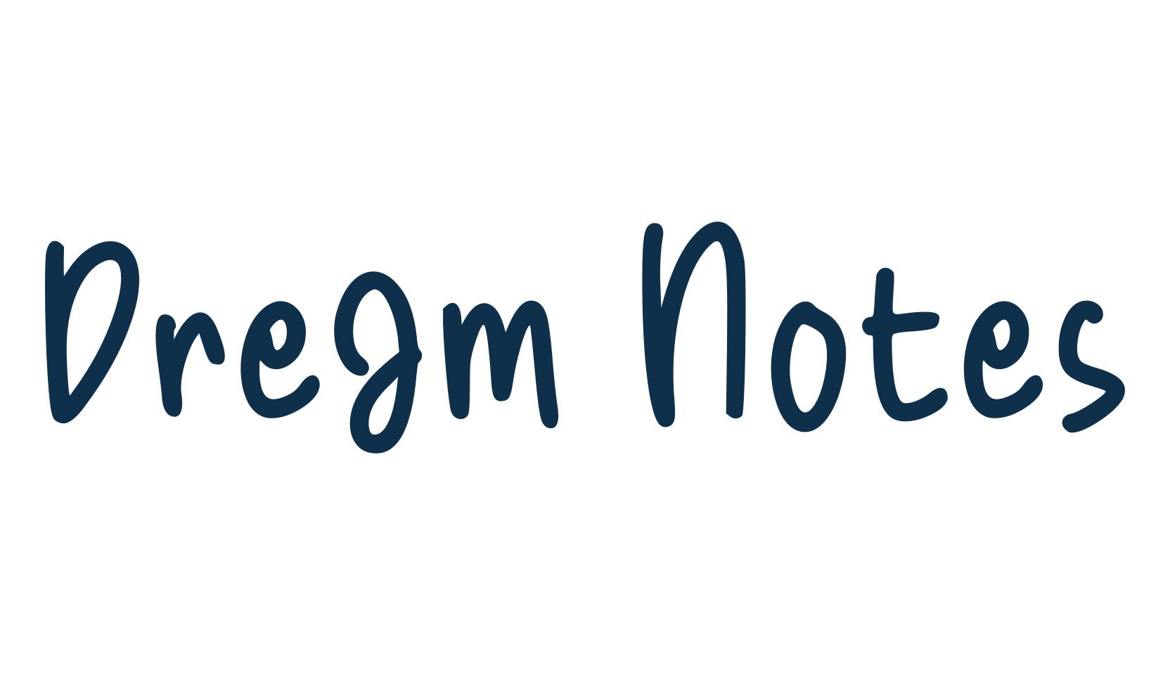 Dream Notes, handwriting font preview