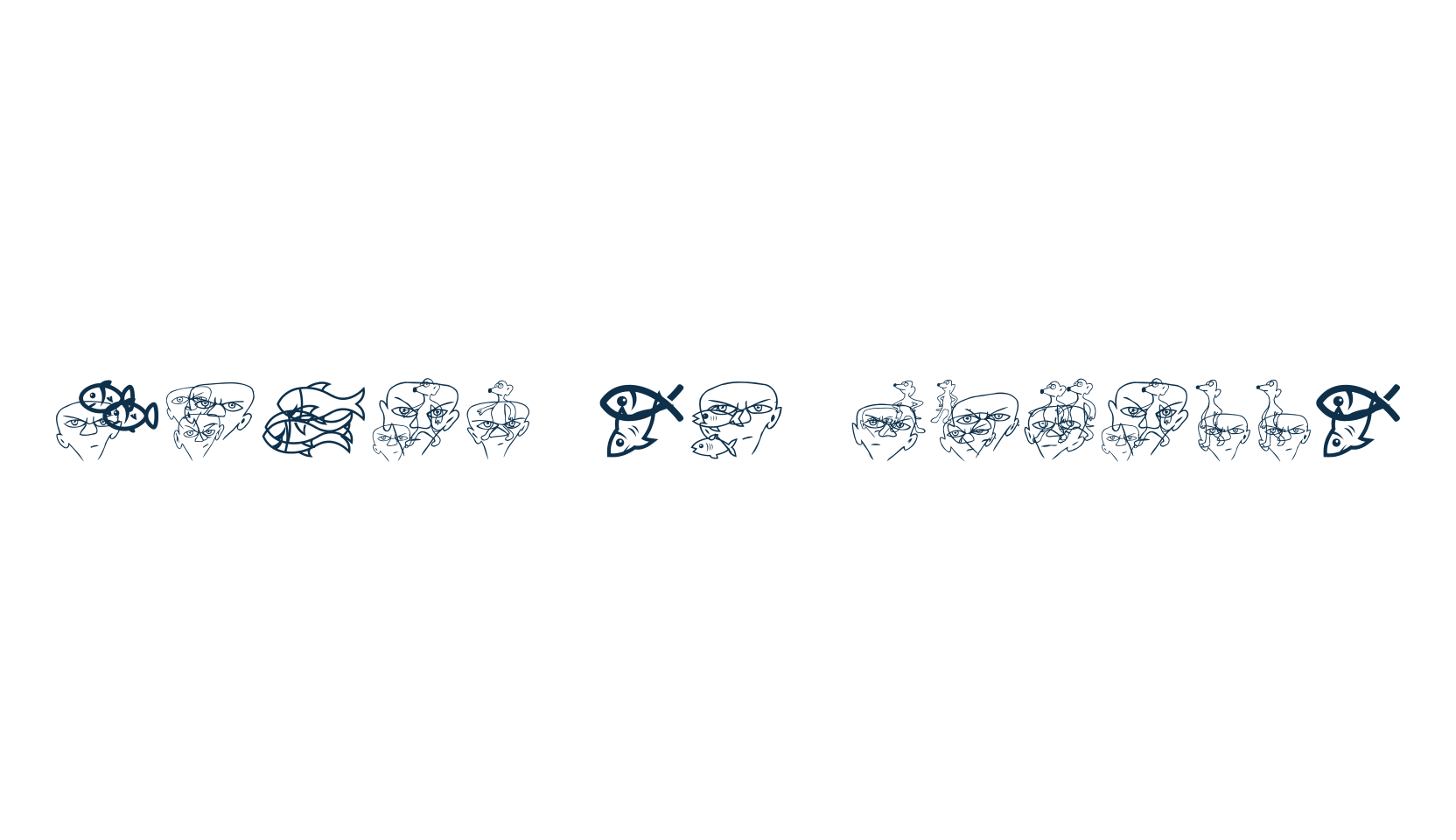 Dream of Picasso, fancy decorative font preview