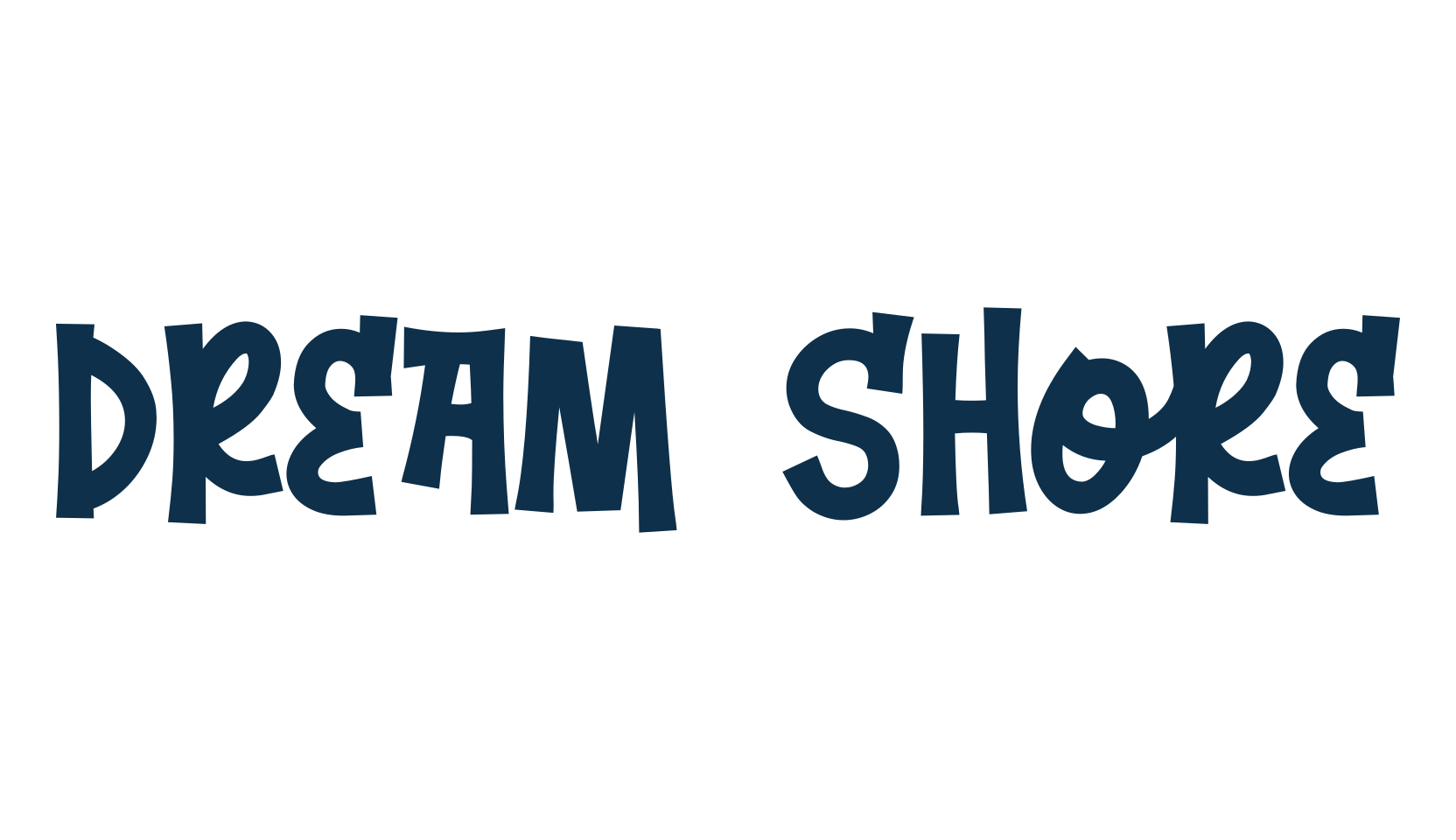 Dream Shore, fancy cartoon decorative font preview