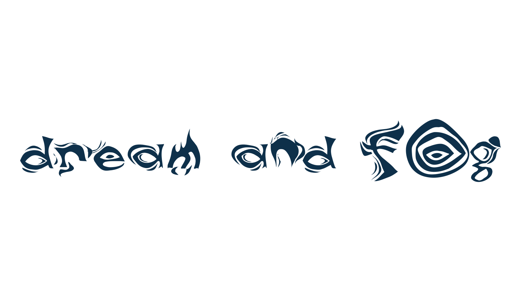 Dream And Fog, fancy decorative font preview