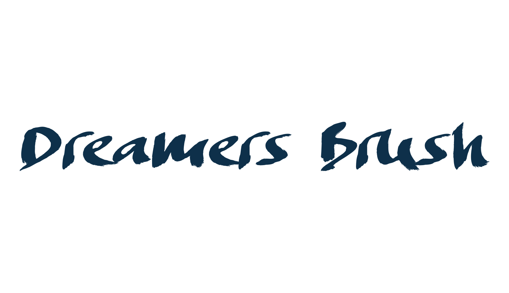 Dreamers Brush, script brush fancy decorative calligraphy font preview