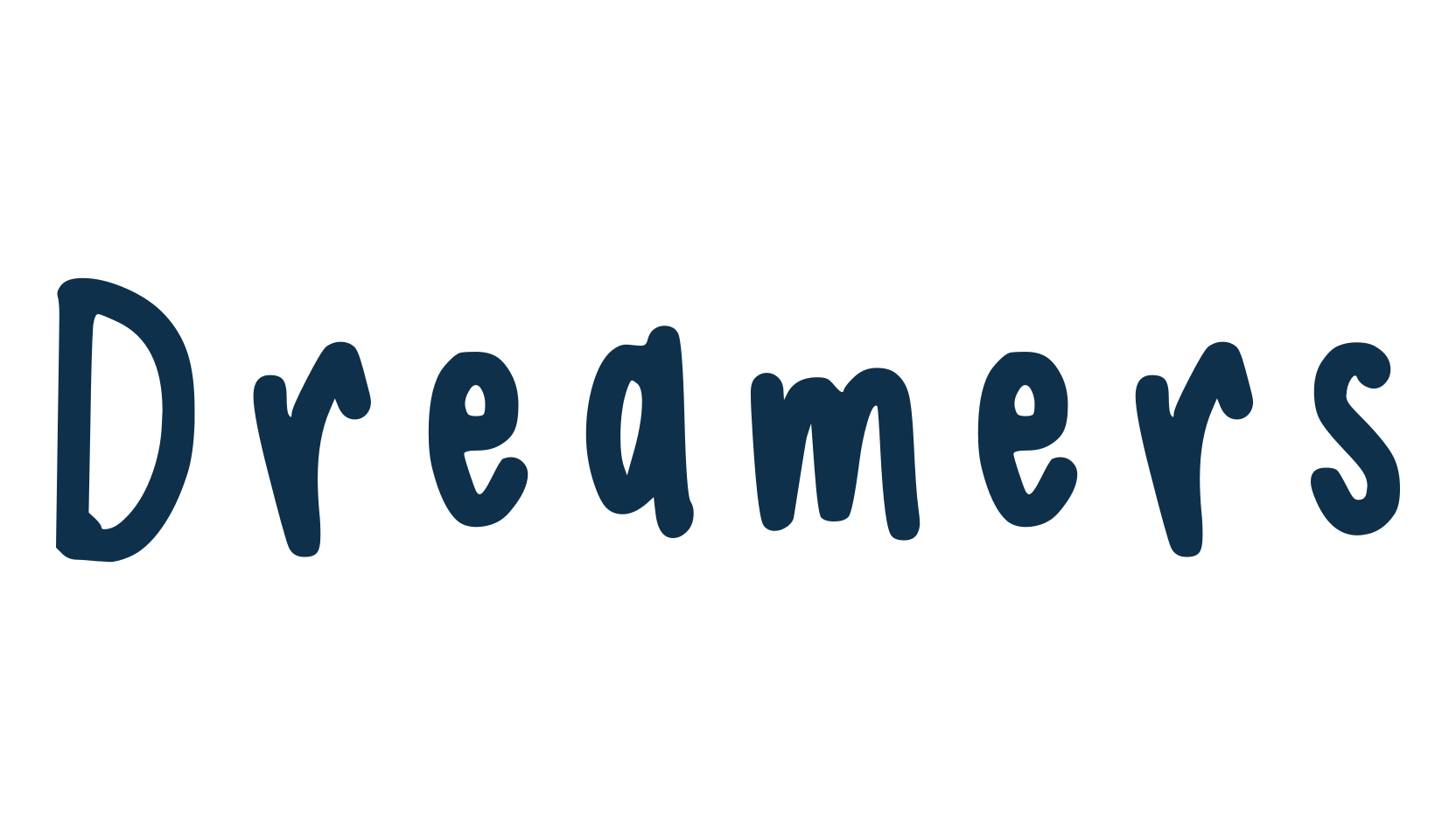 Dreamers, script handwritten fancy decorative calligraphy font preview
