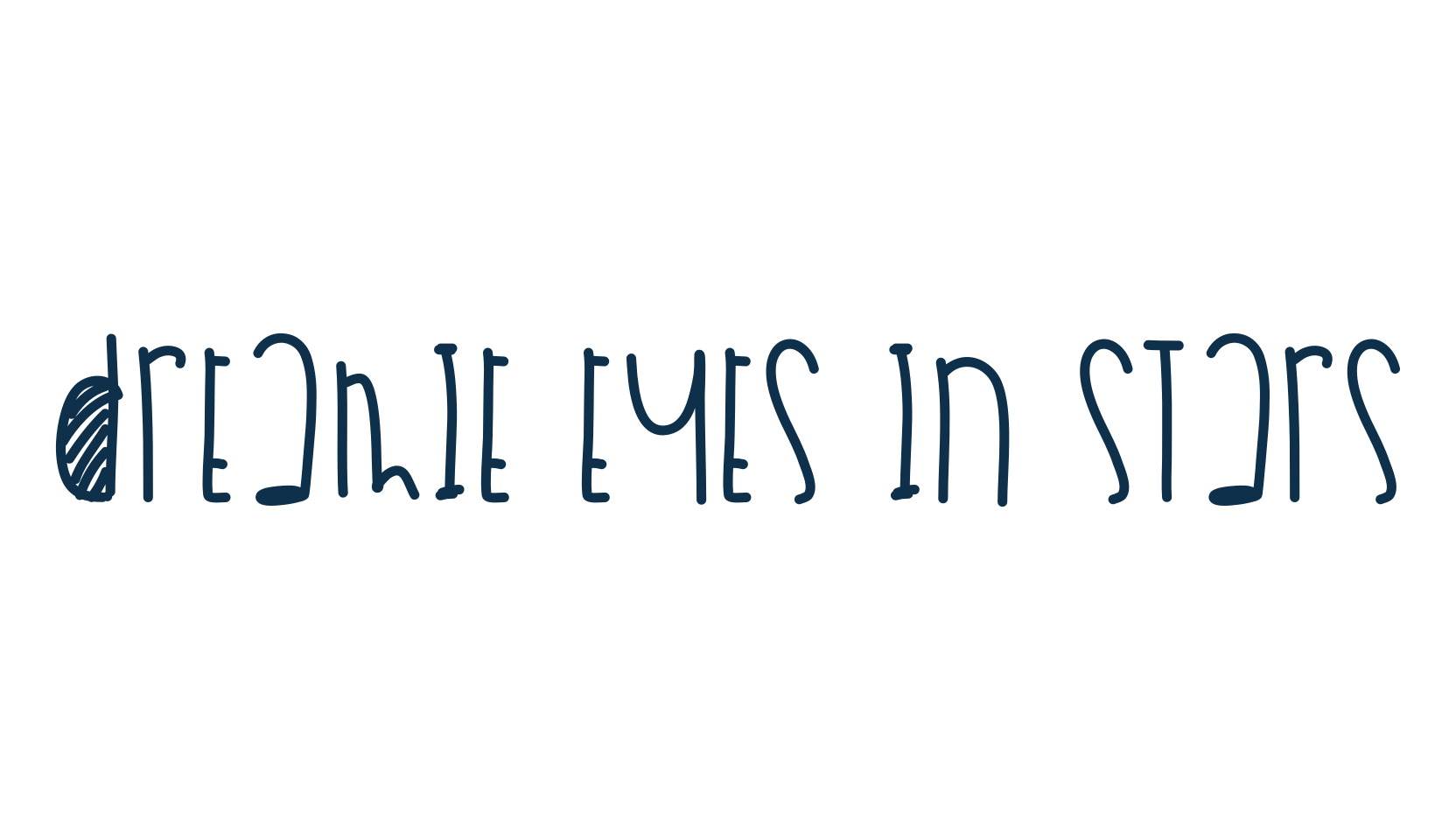 Dreamie Eyes In Stars, script handwritten fancy decorative calligraphy font preview