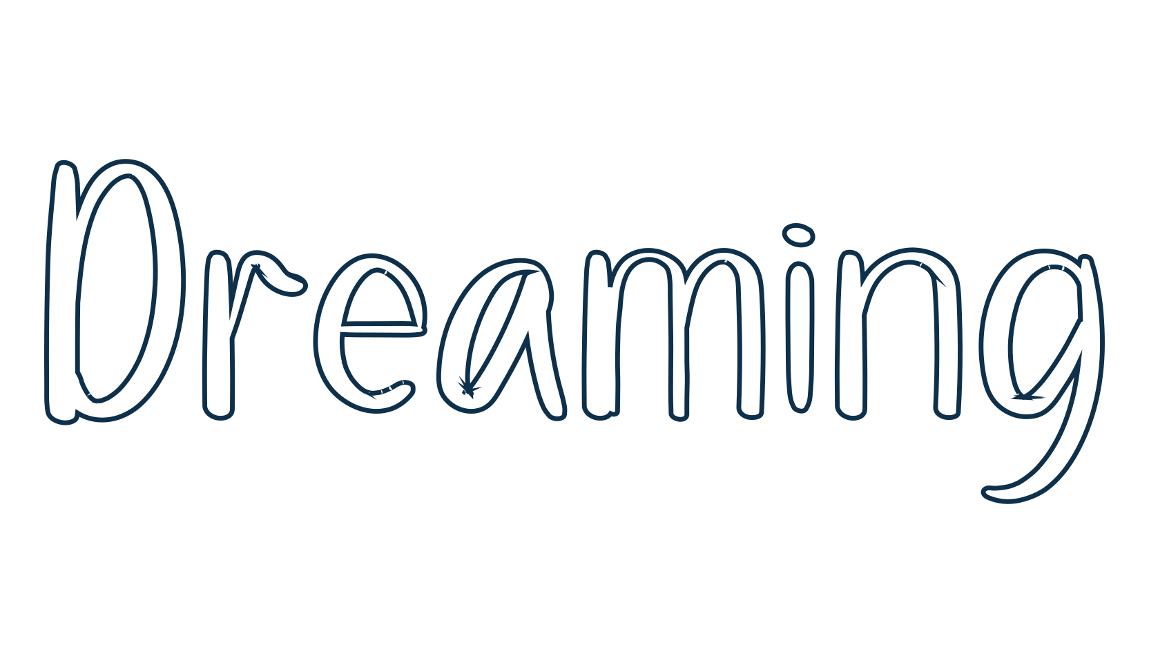 Dreaming (dreaming-3), fancy decorative font preview