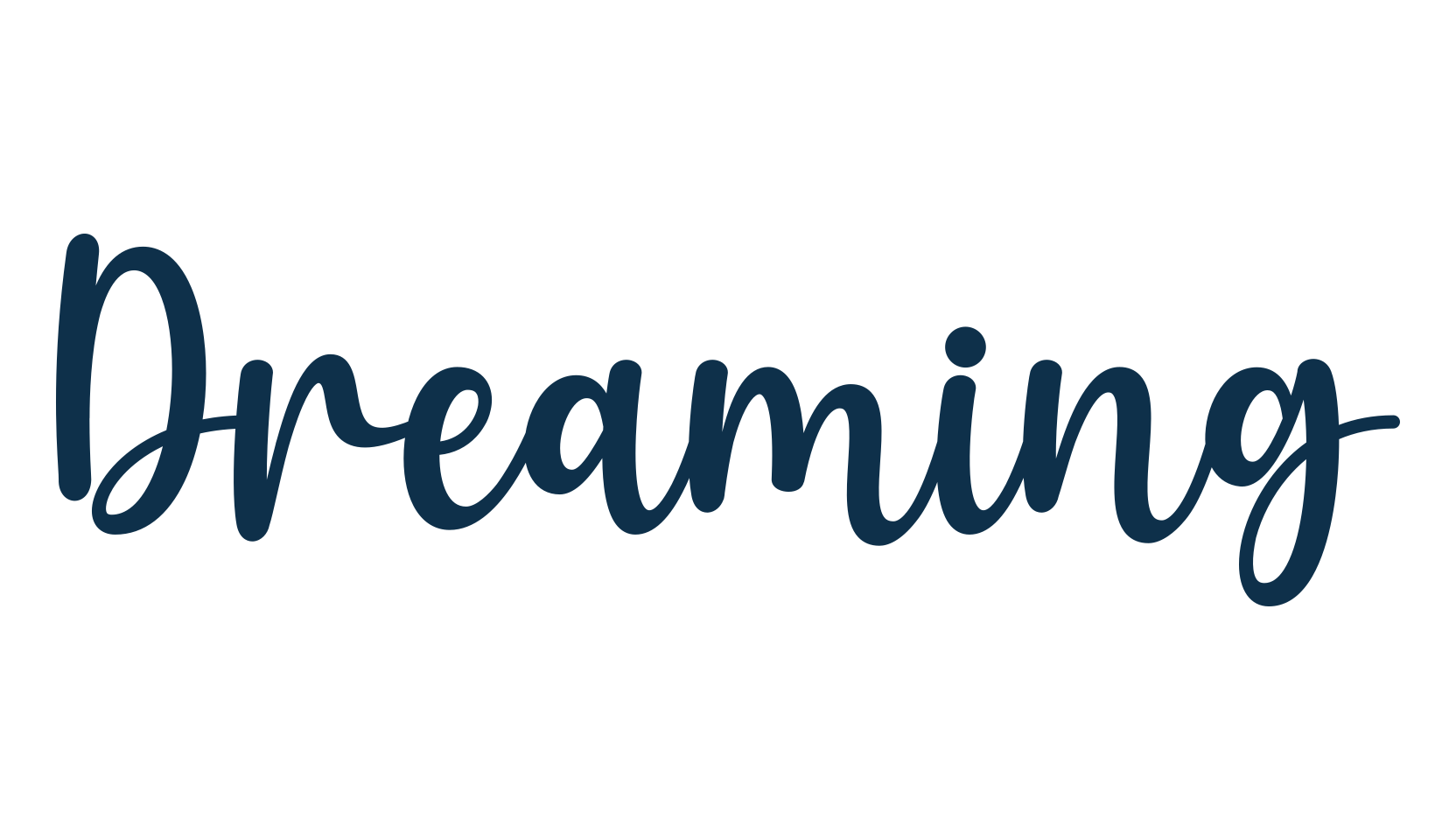 Dreaming (dreaming-6), handwriting font preview