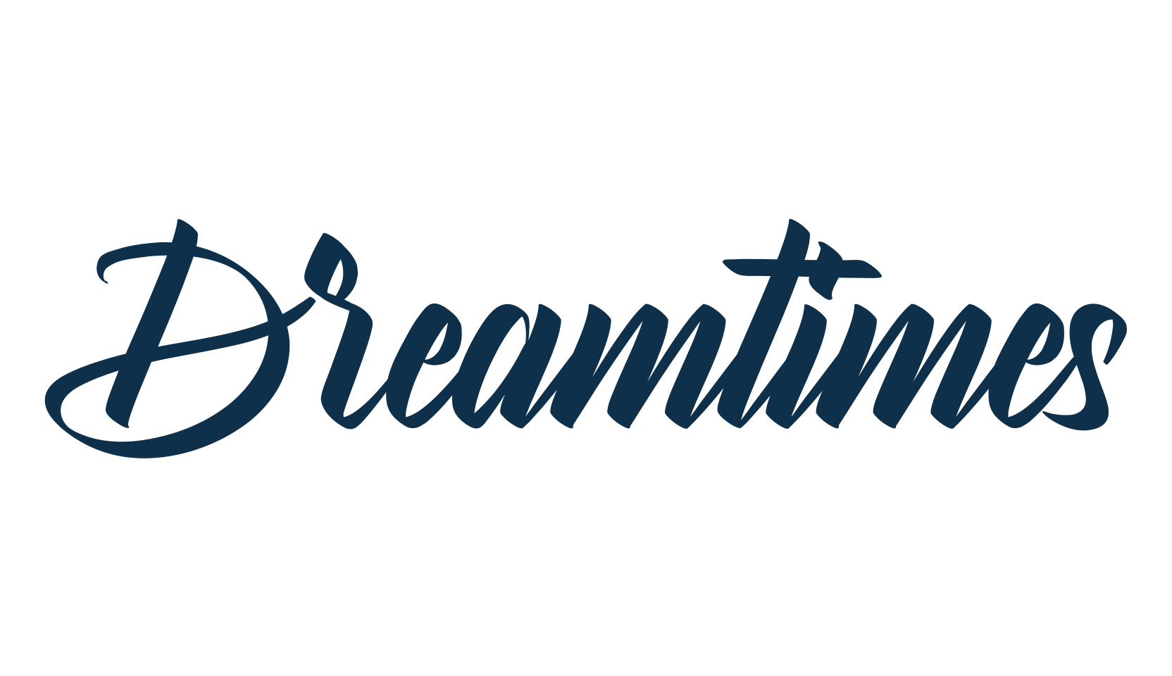 Dreamtimes, script calligraphy fancy decorative font preview