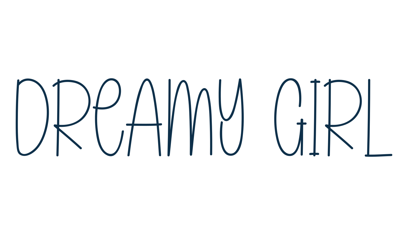 Dreamy Girl, various font preview
