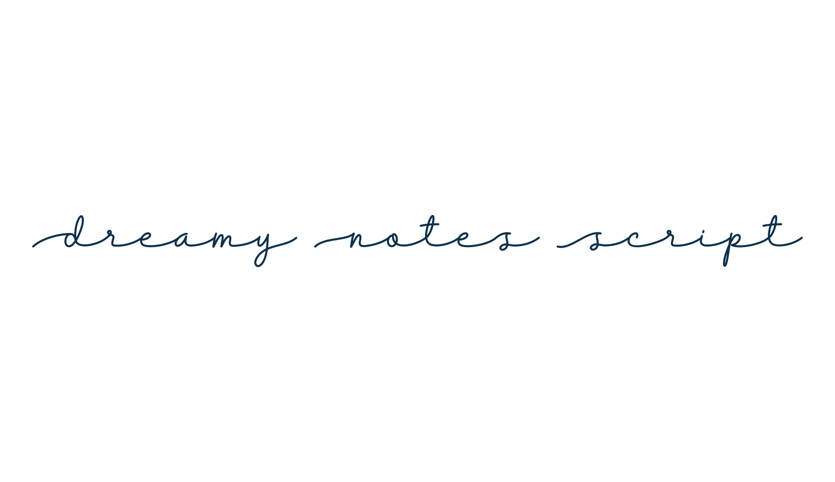 Dreamy Notes Script, various font preview