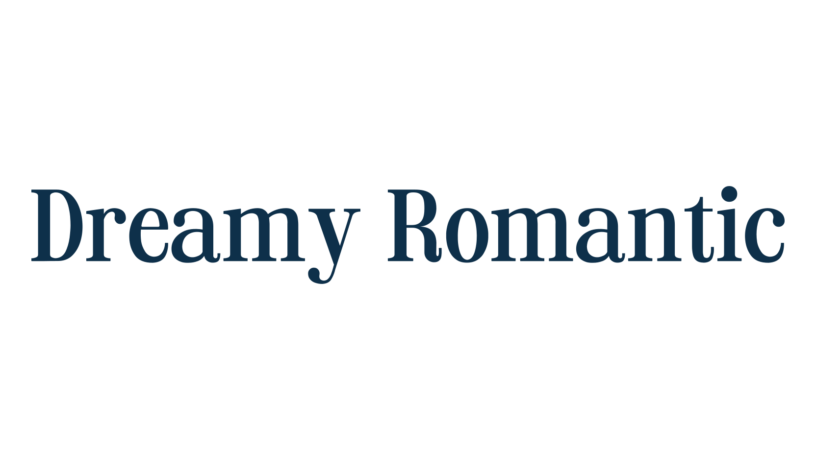 Dreamy Romantic, basic serif font preview