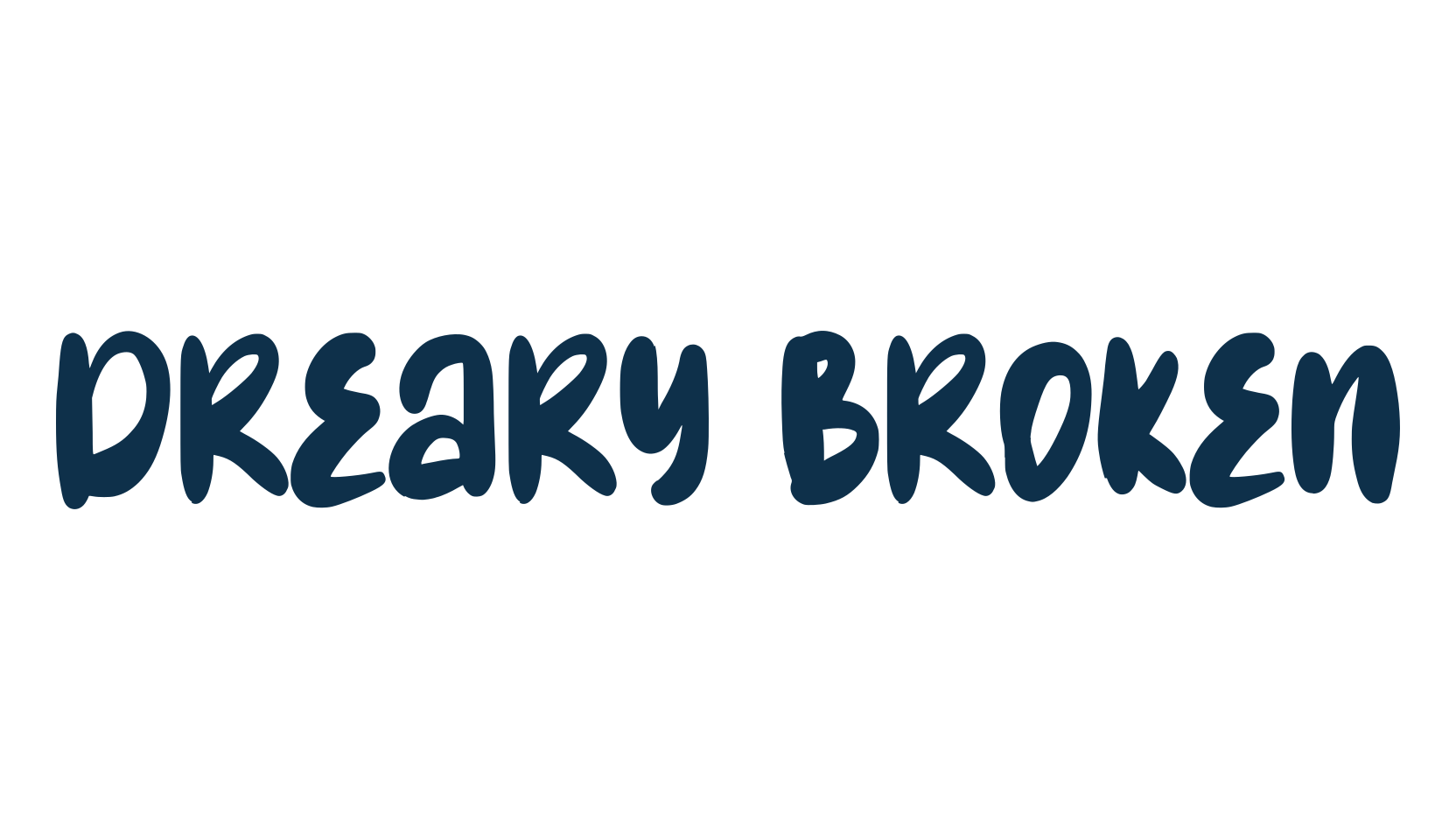 Dreary Broken, script brush fancy decorative calligraphy font preview