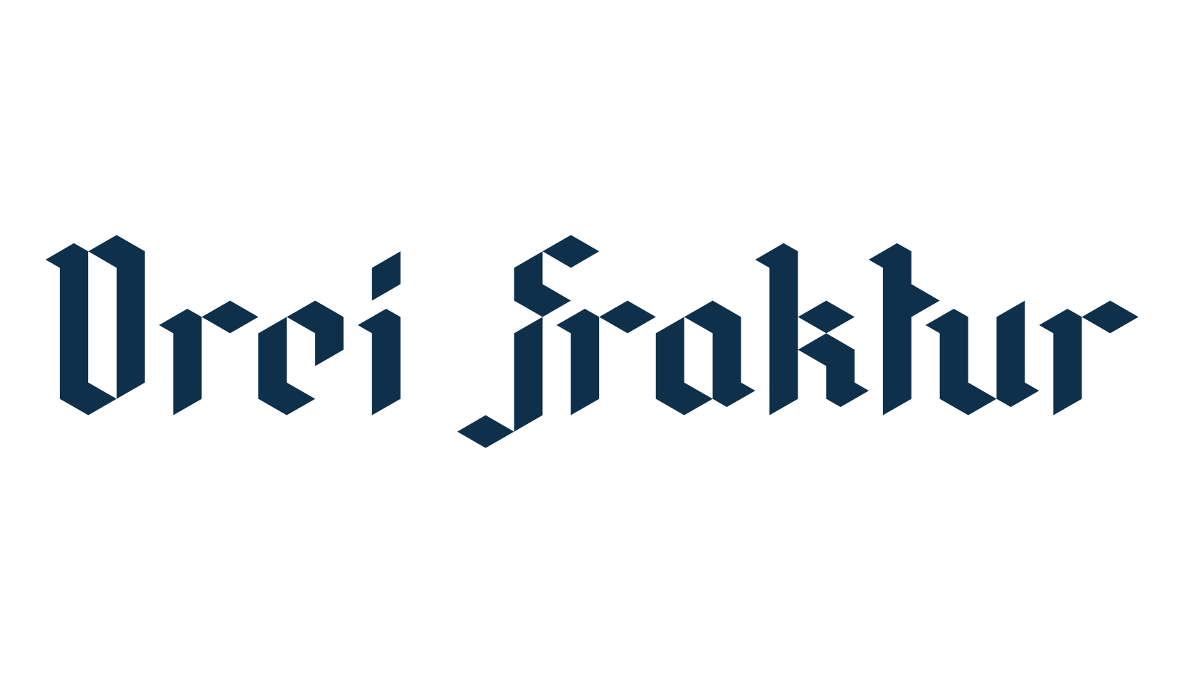 Drei Fraktur, modern font preview