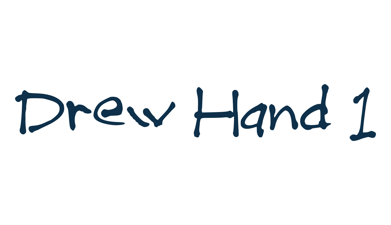 Drew Hand 1, script handwritten fancy decorative calligraphy font preview